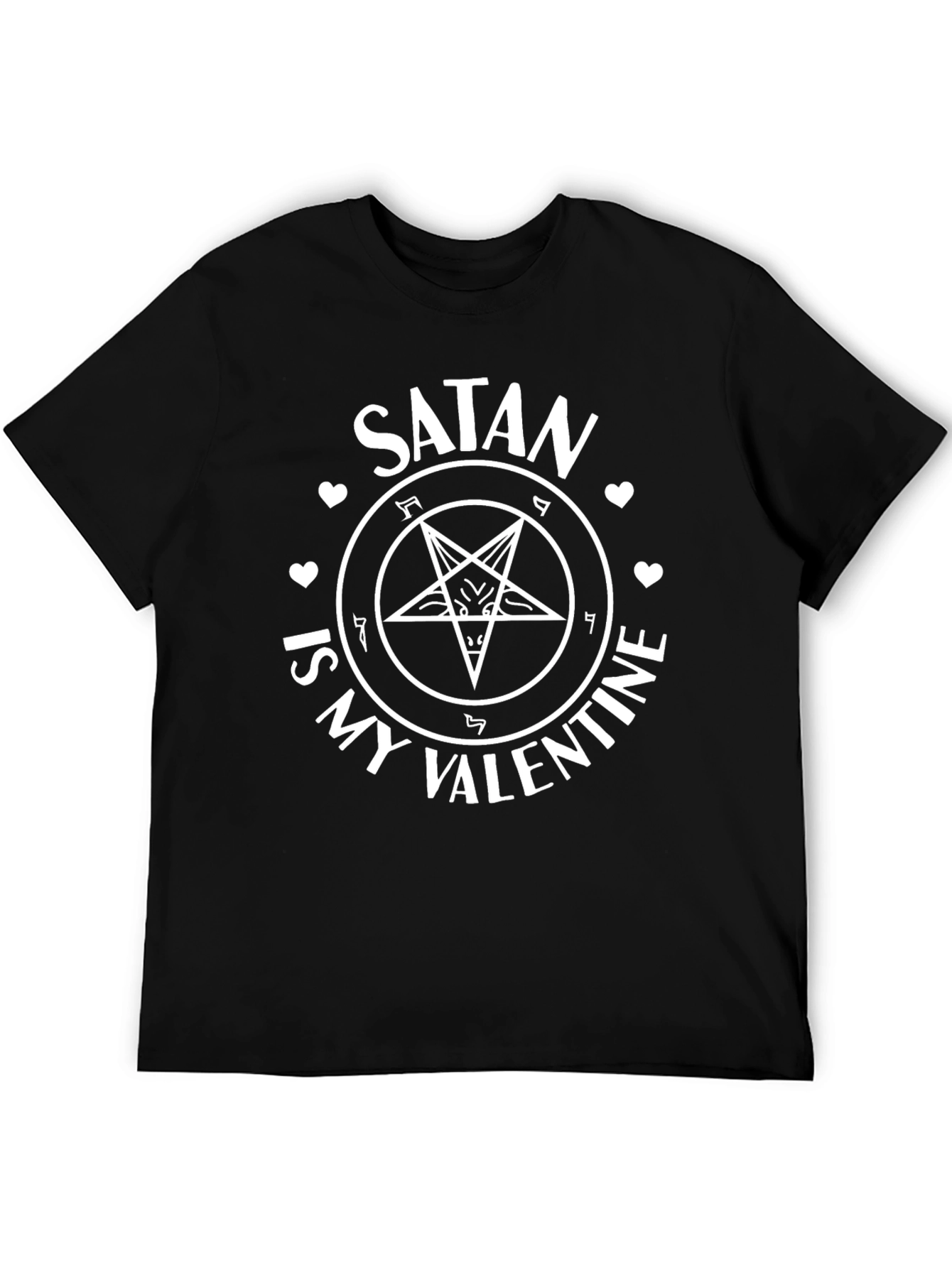 Satan is My Valentine T-Shirt - Black Graphic Tee