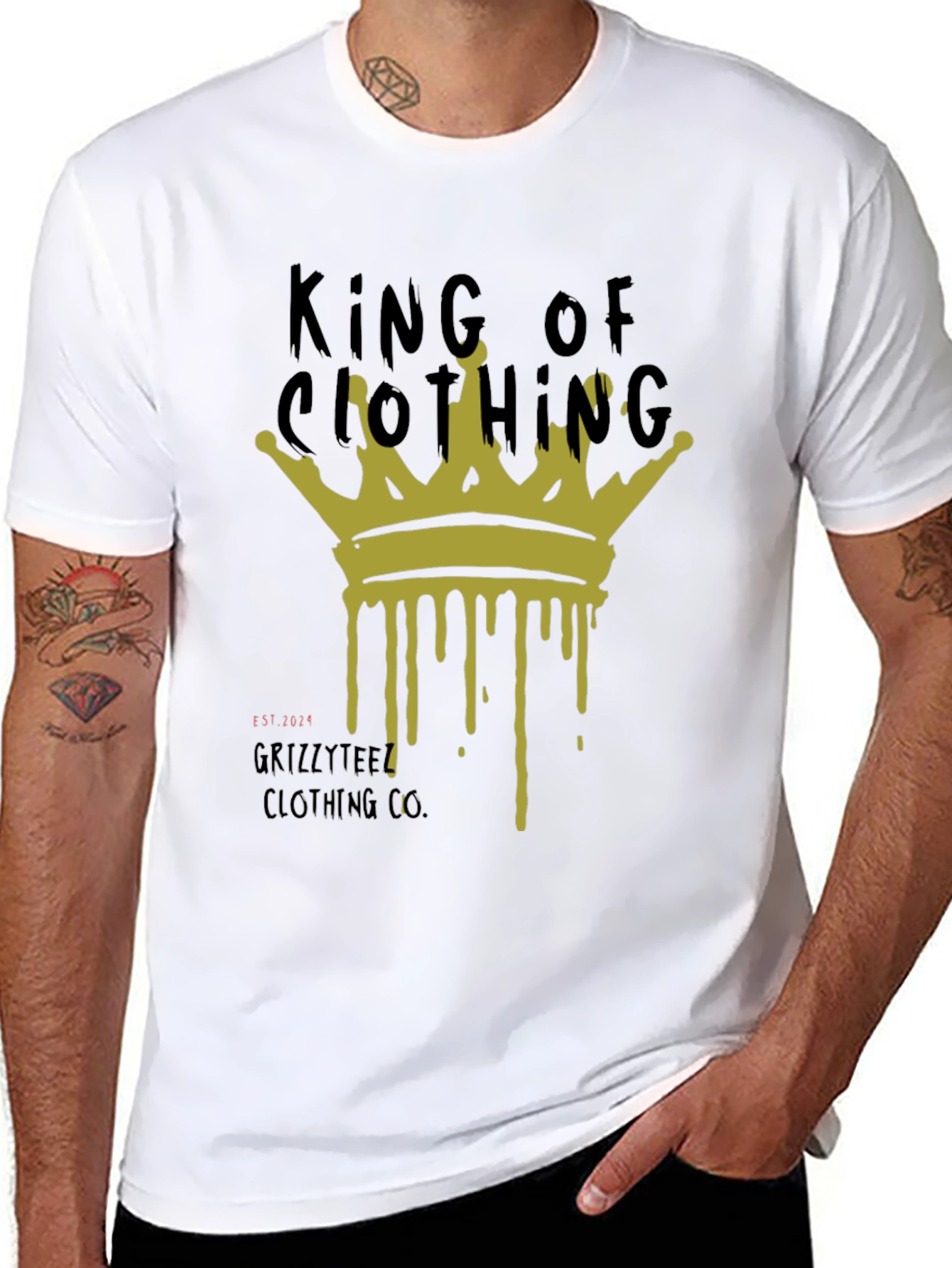 King of Clothing Dripping Crown Graphic Tee