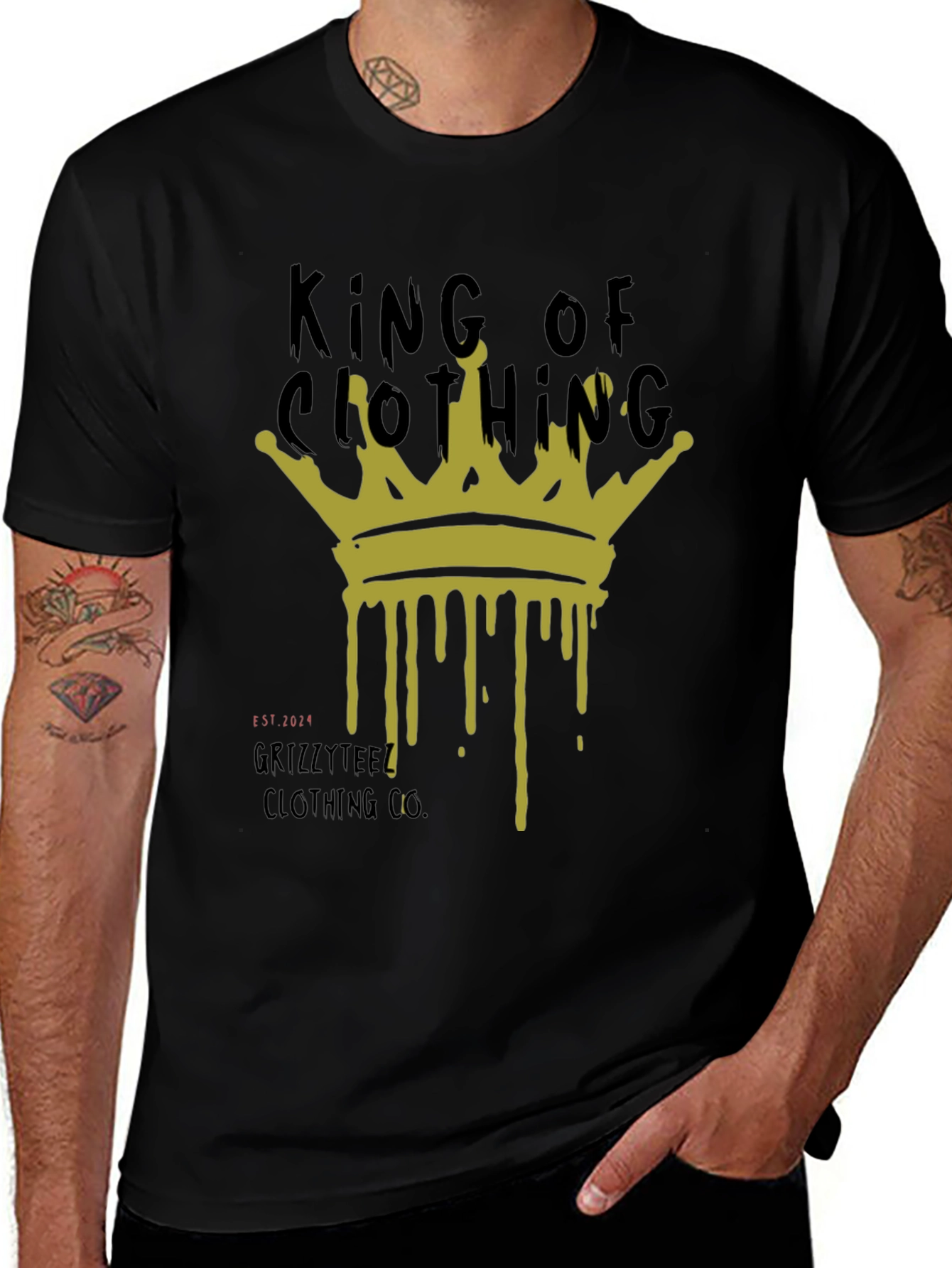 King of Clothing Dripping Crown Graphic Tee