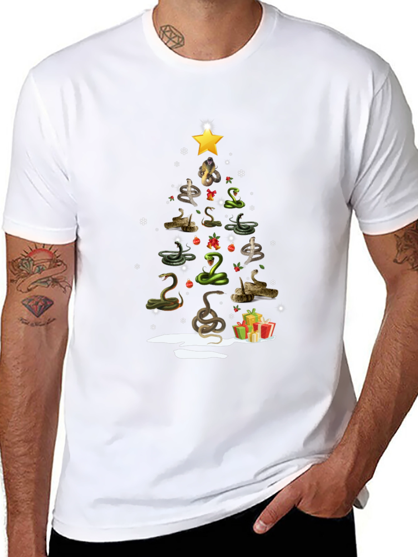 Snake Christmas Tree T-Shirt