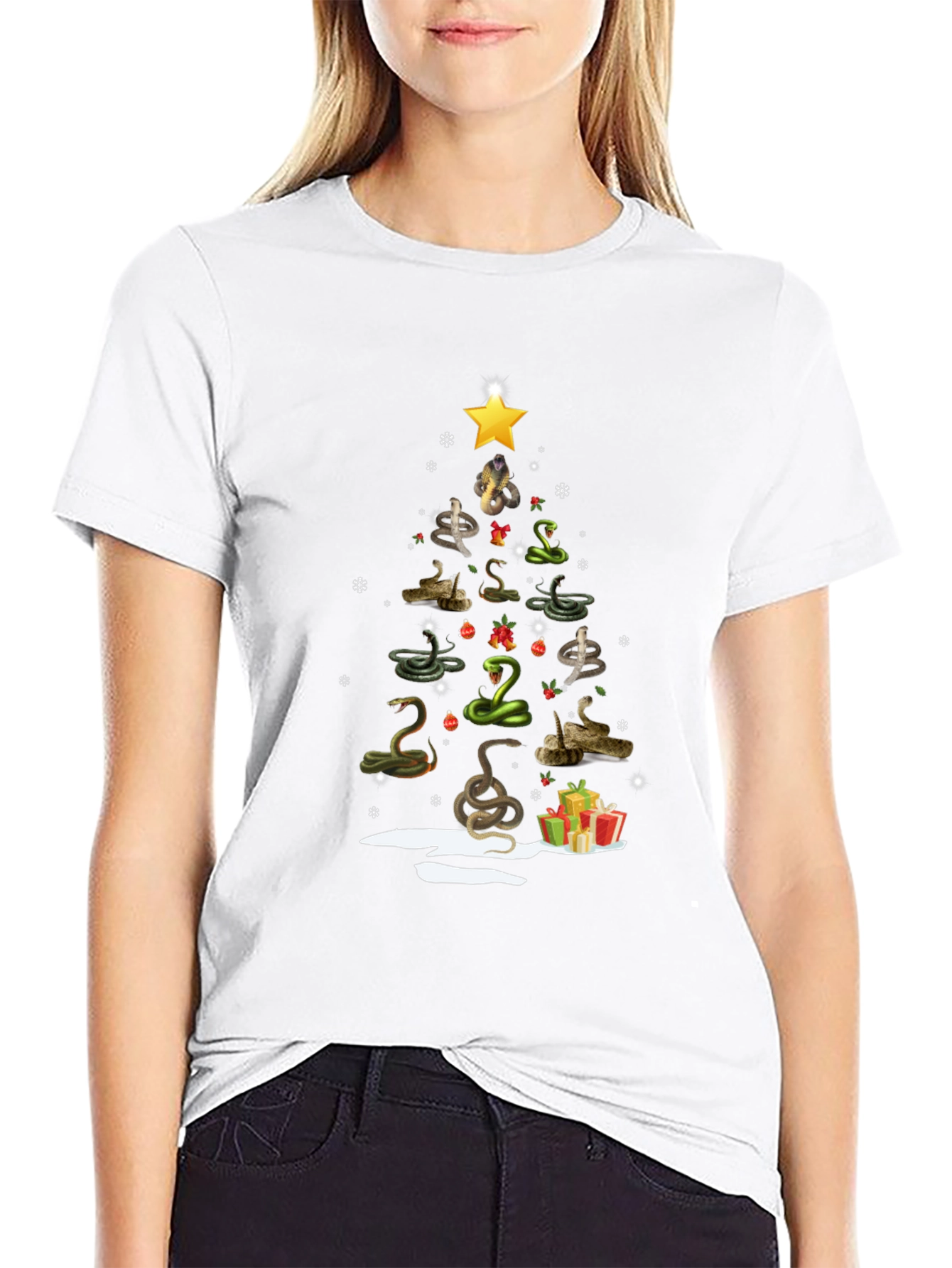 Snake Christmas Tree T-Shirt