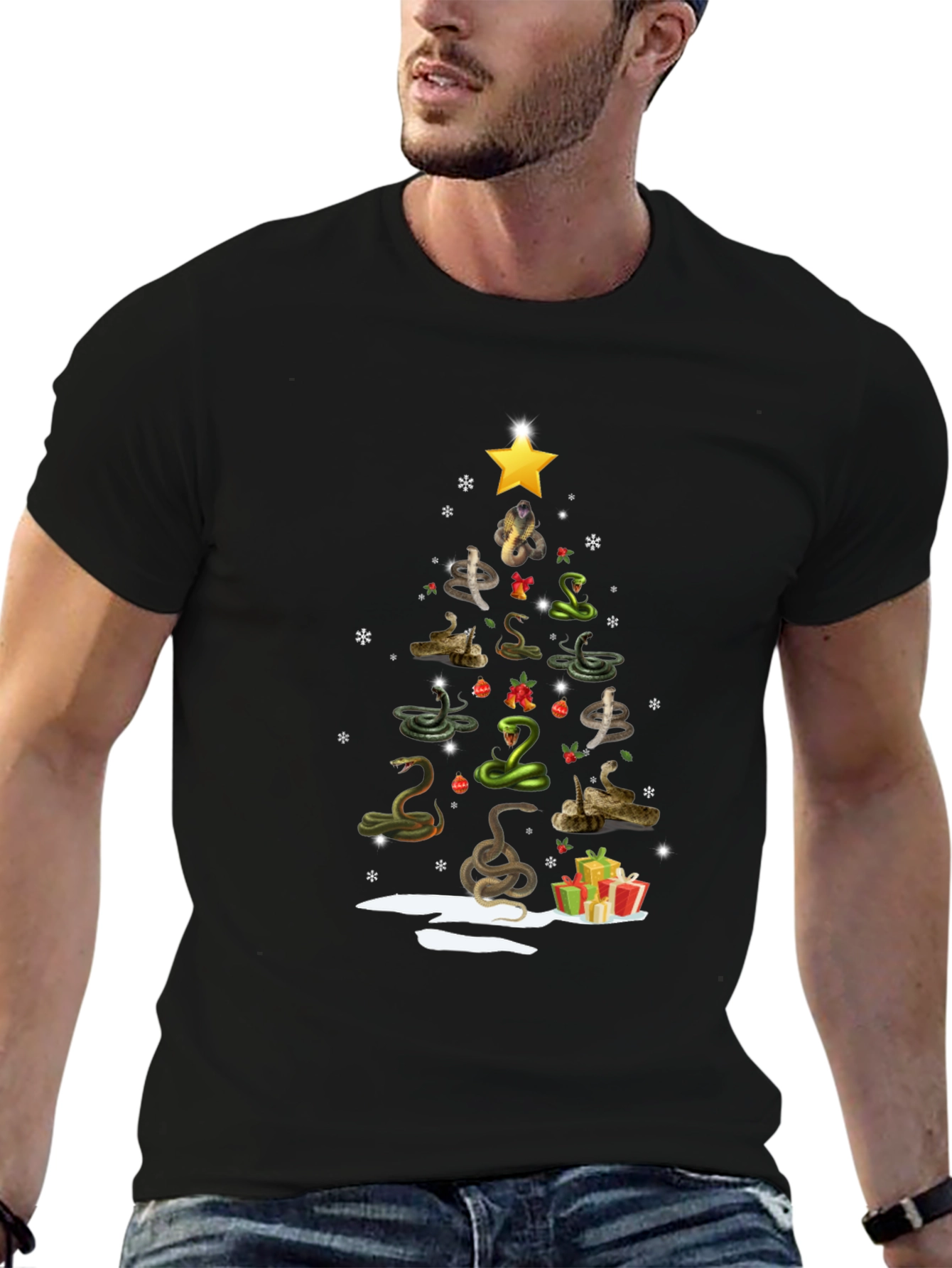 Snake Christmas Tree T-Shirt