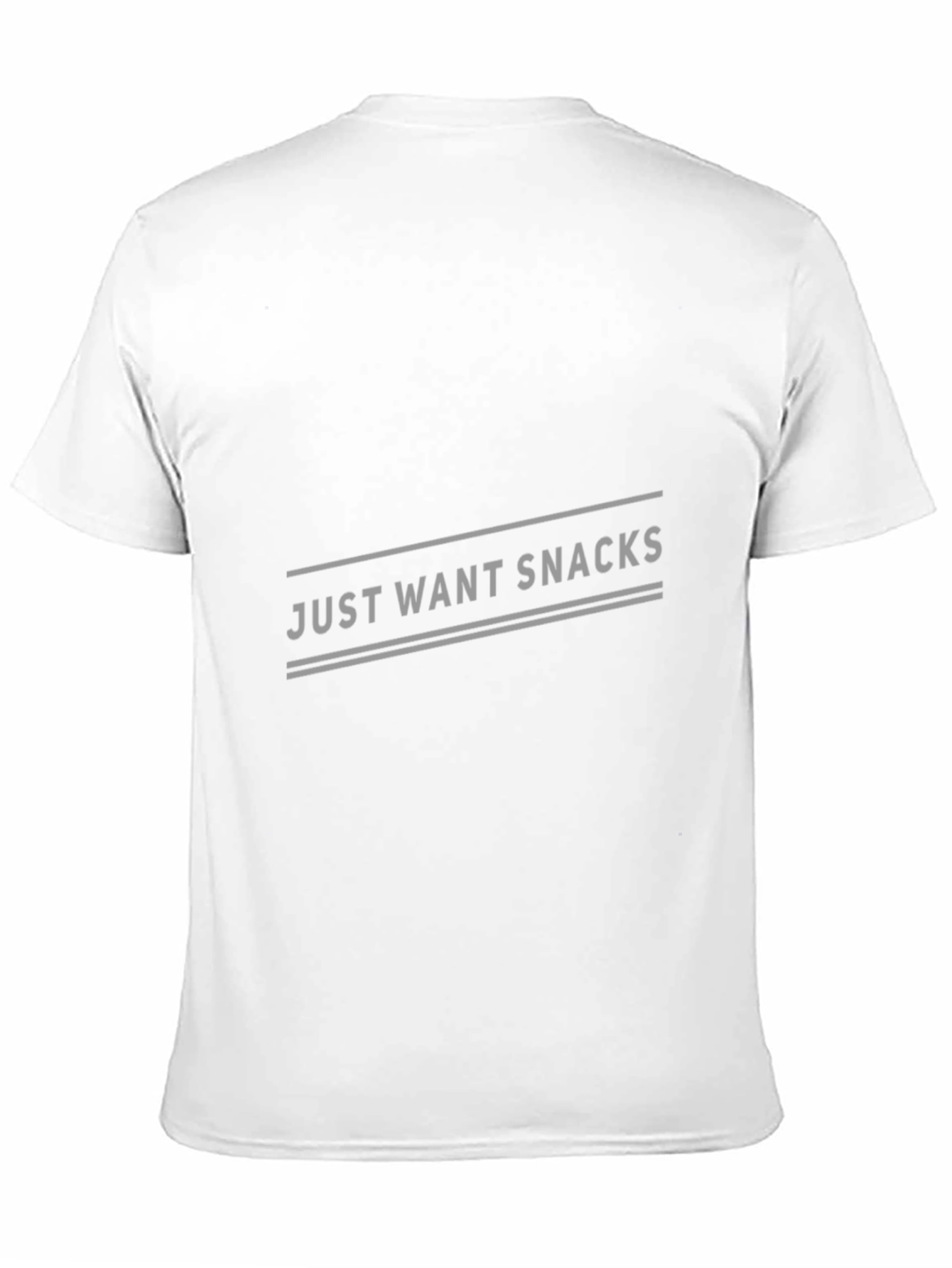 Just Want Snacks Black T-Shirt Casual Wear