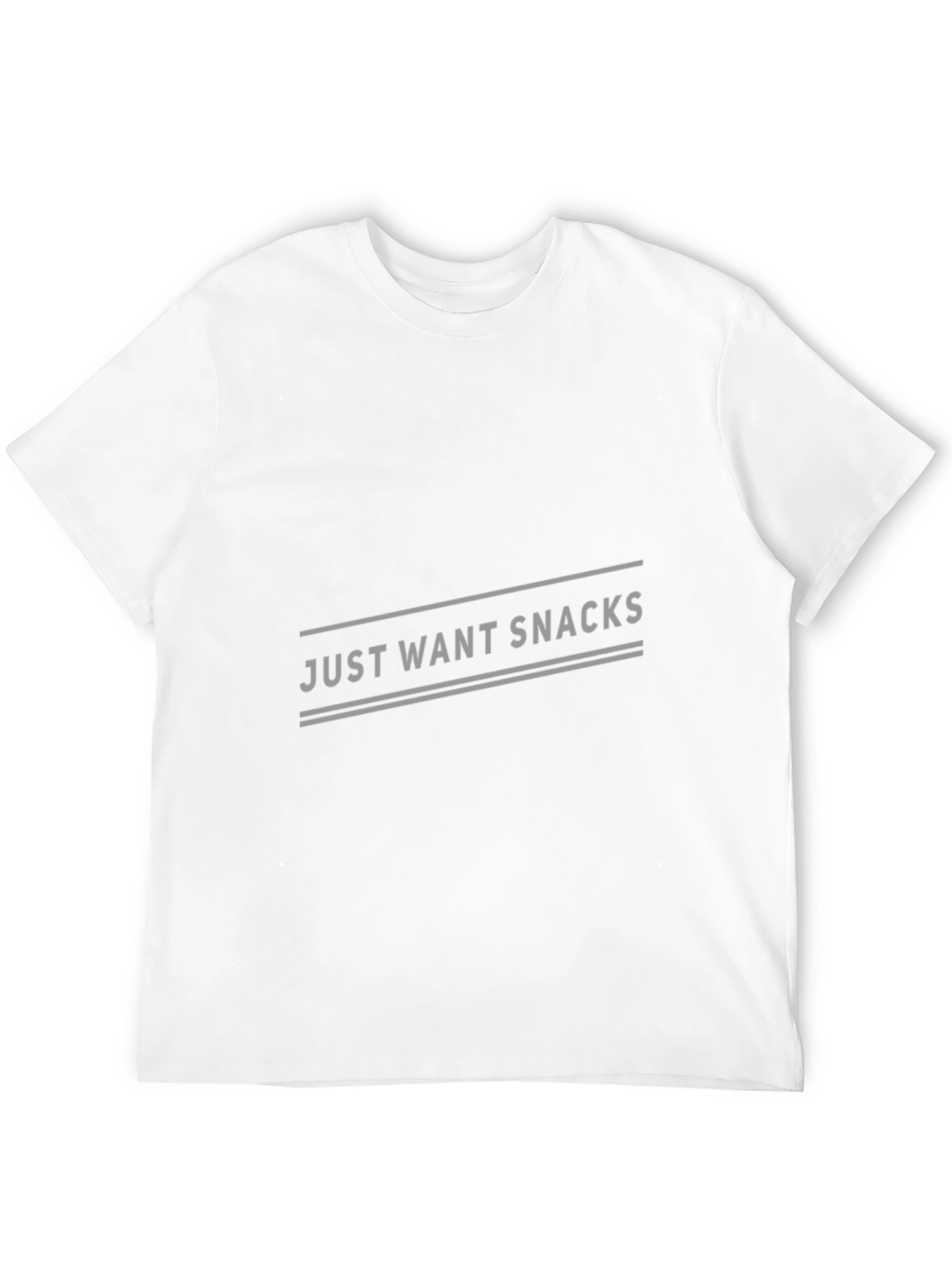 Just Want Snacks Black T-Shirt Casual Wear