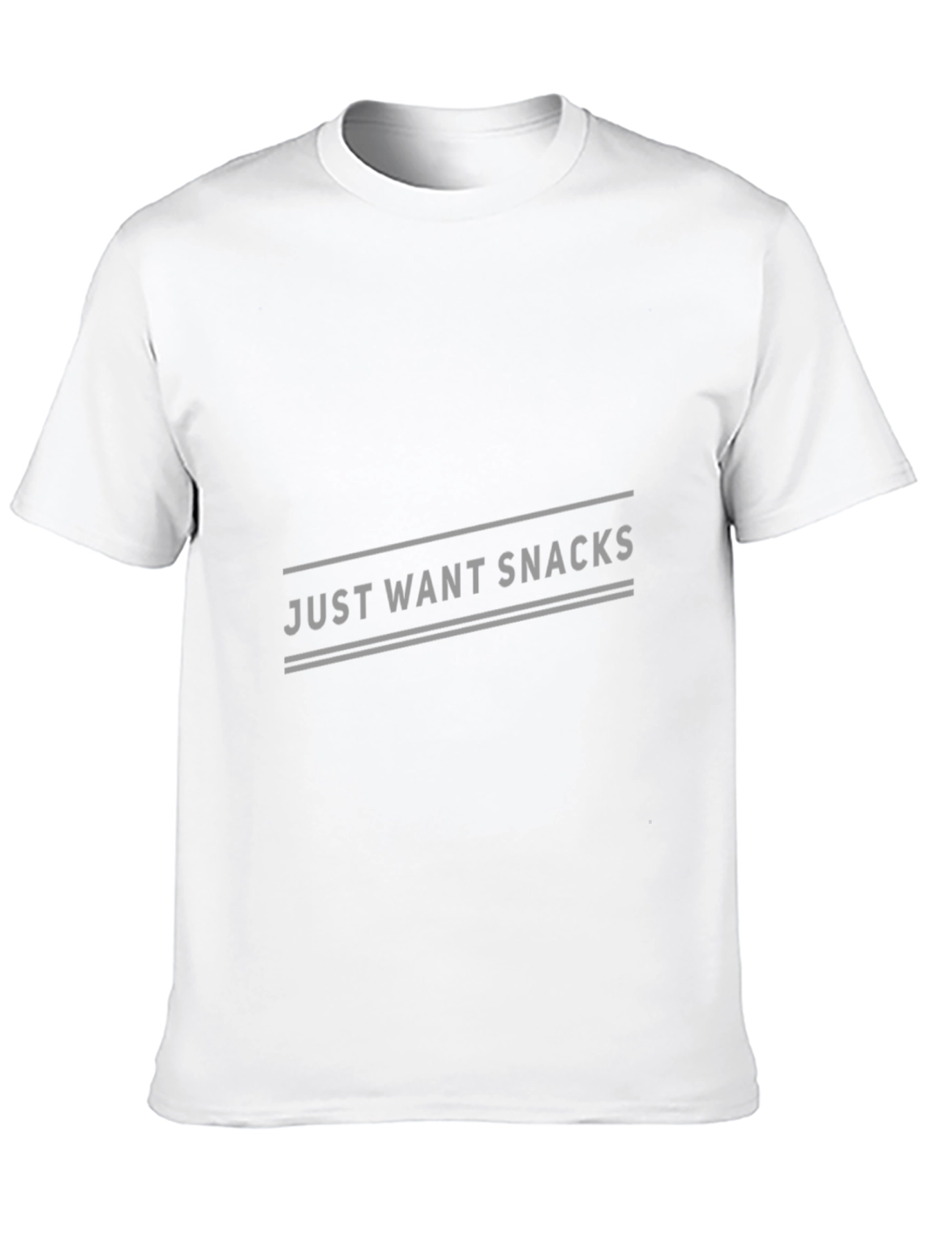 Just Want Snacks Black T-Shirt Casual Wear