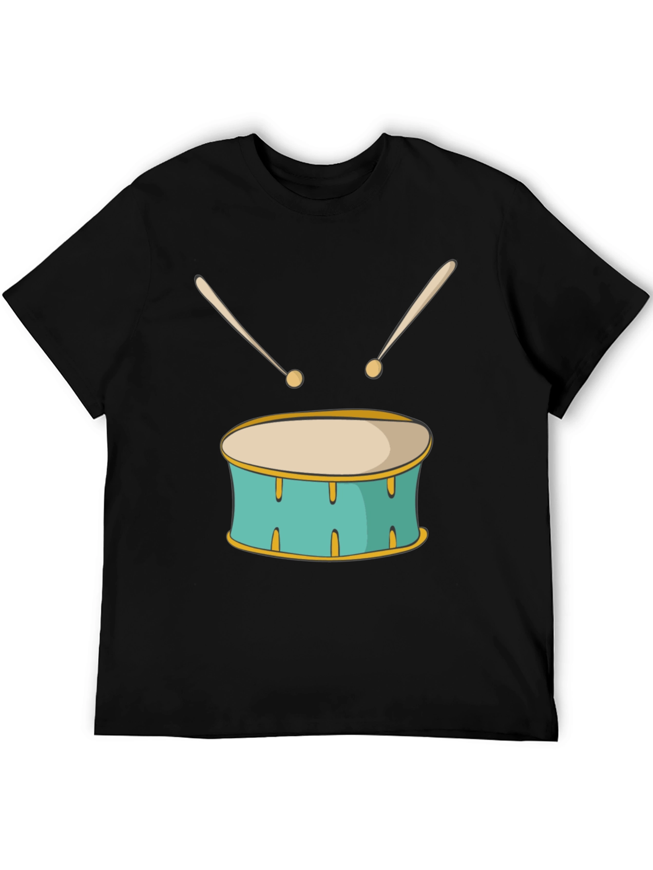 Drum Graphic Black T-Shirt
