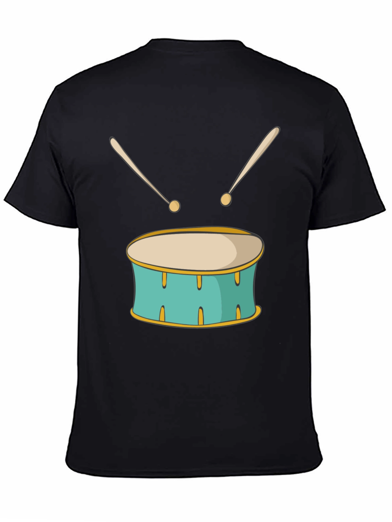 Drum Graphic Black T-Shirt