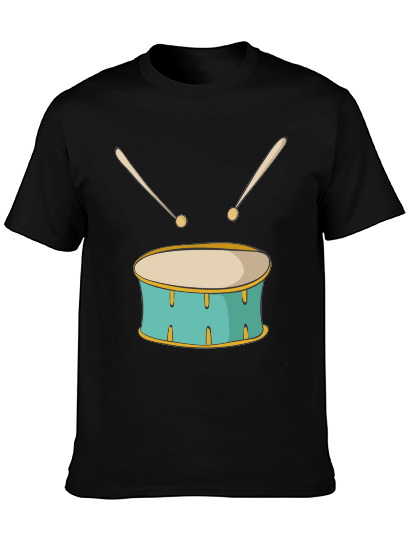 Drum Graphic Black T-Shirt