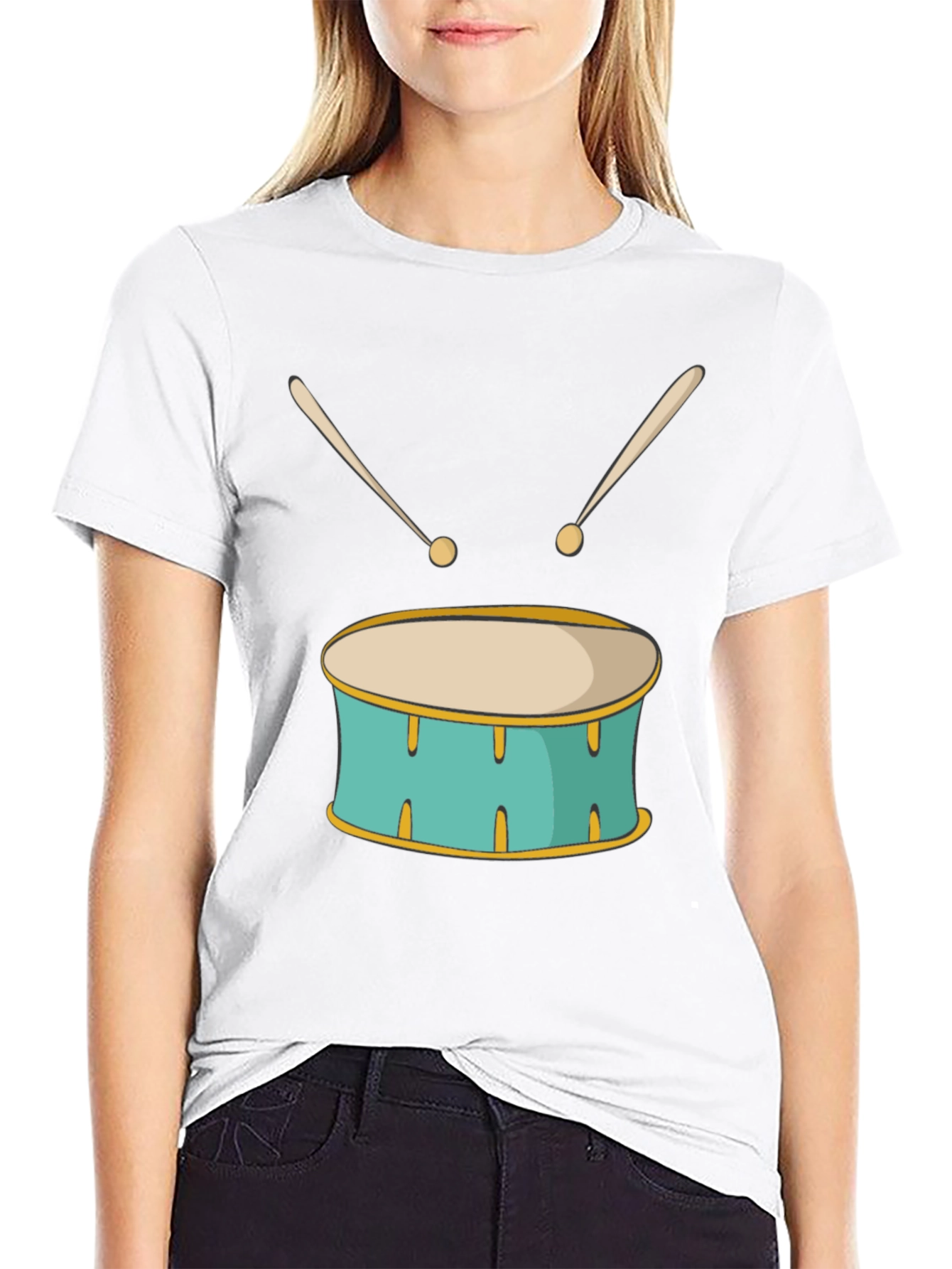 Drum Graphic Black T-Shirt