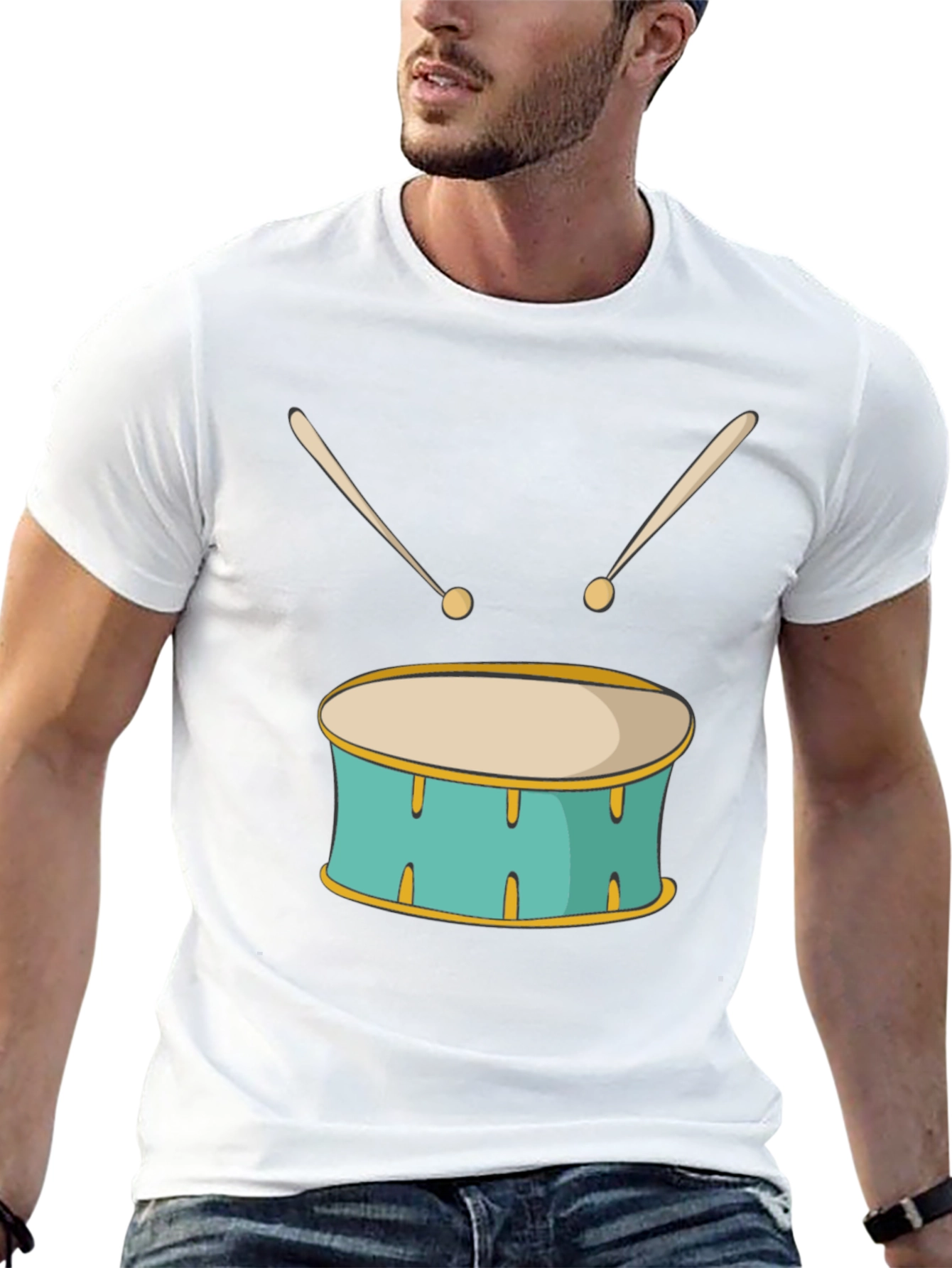Drum Graphic Black T-Shirt