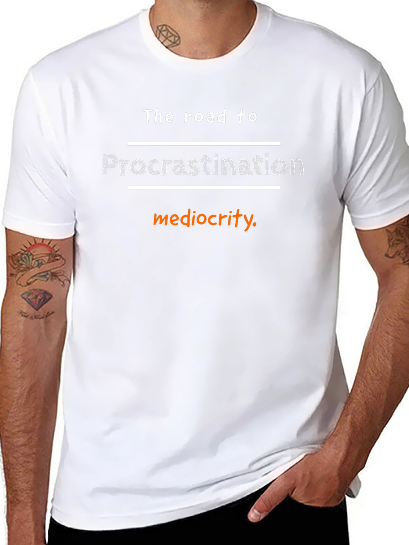 Procrastination Humor T-Shirt - Road to Mediocrity