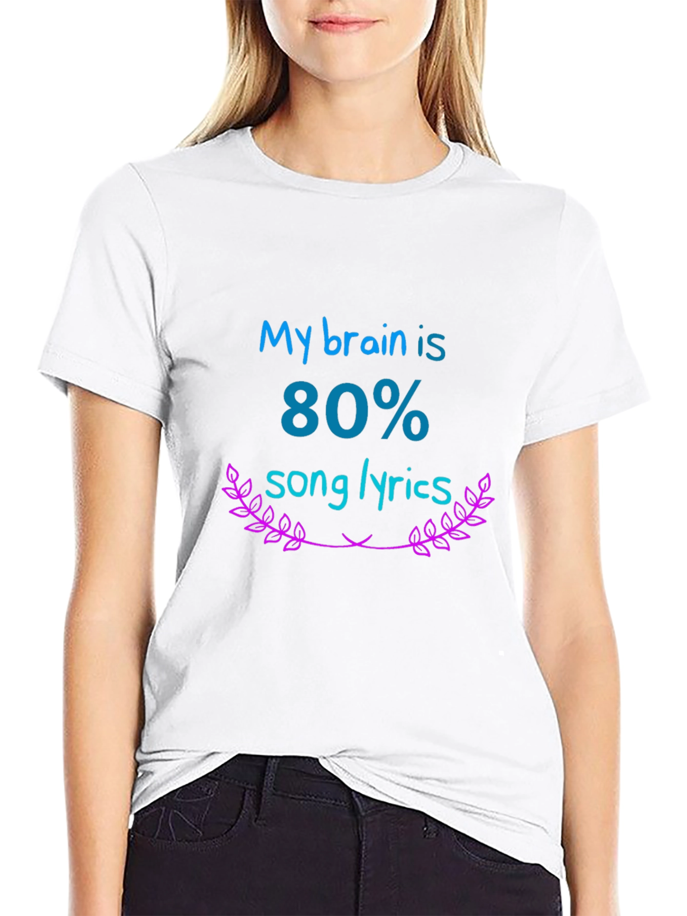 My Brain is 80% Song Lyrics Tee