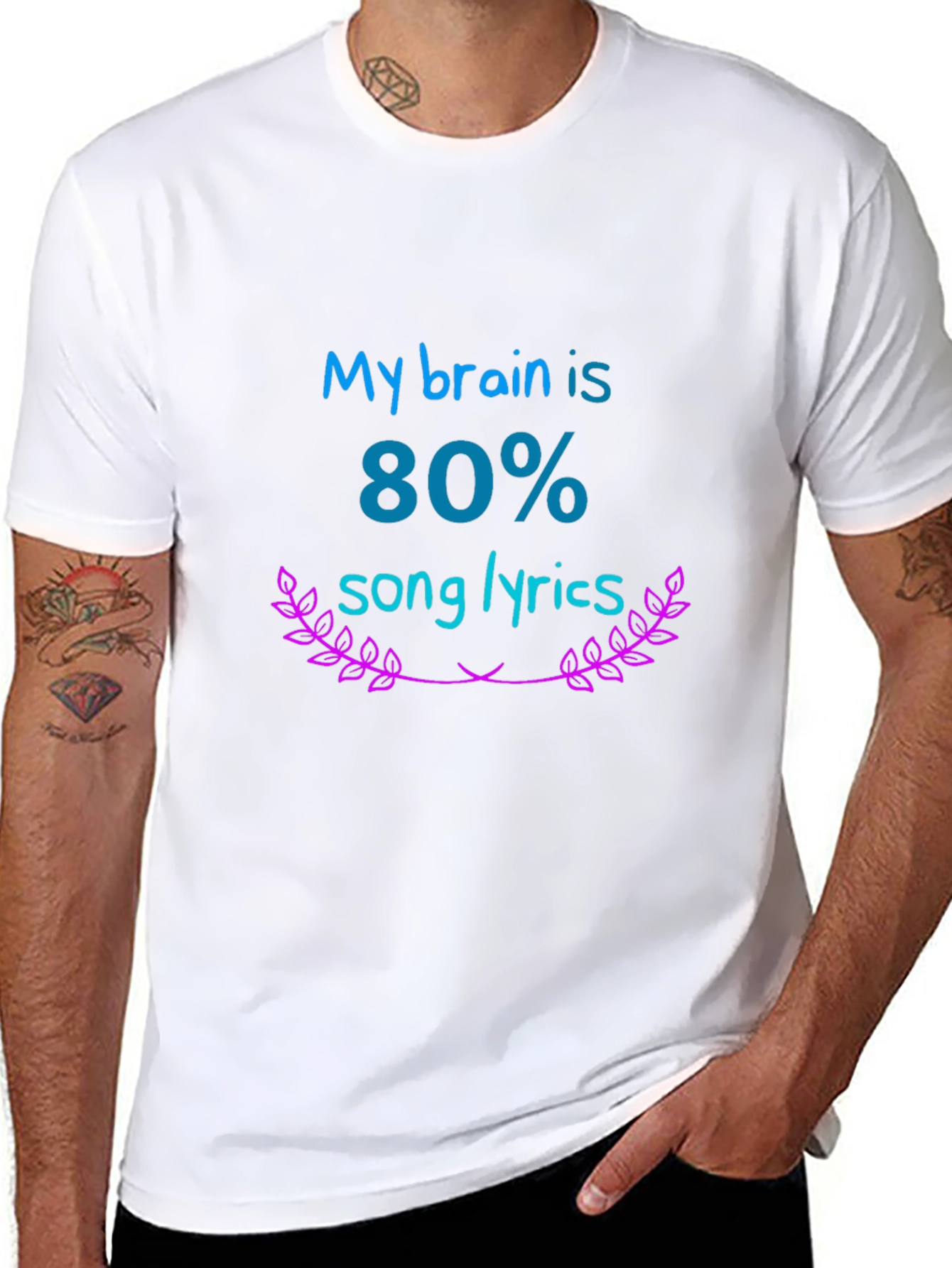 My Brain is 80% Song Lyrics Tee