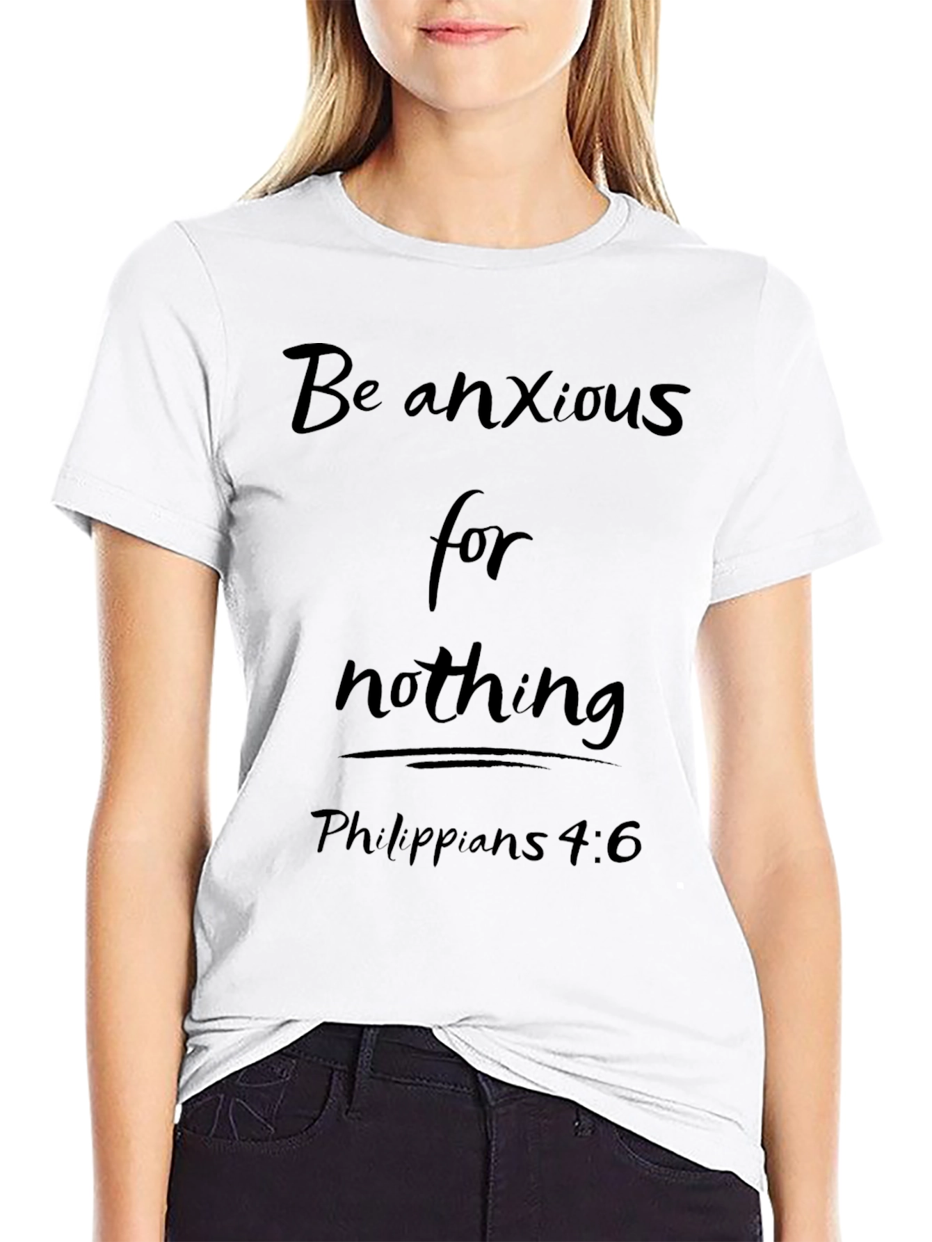 Be Anxious For Nothing Black T-Shirt