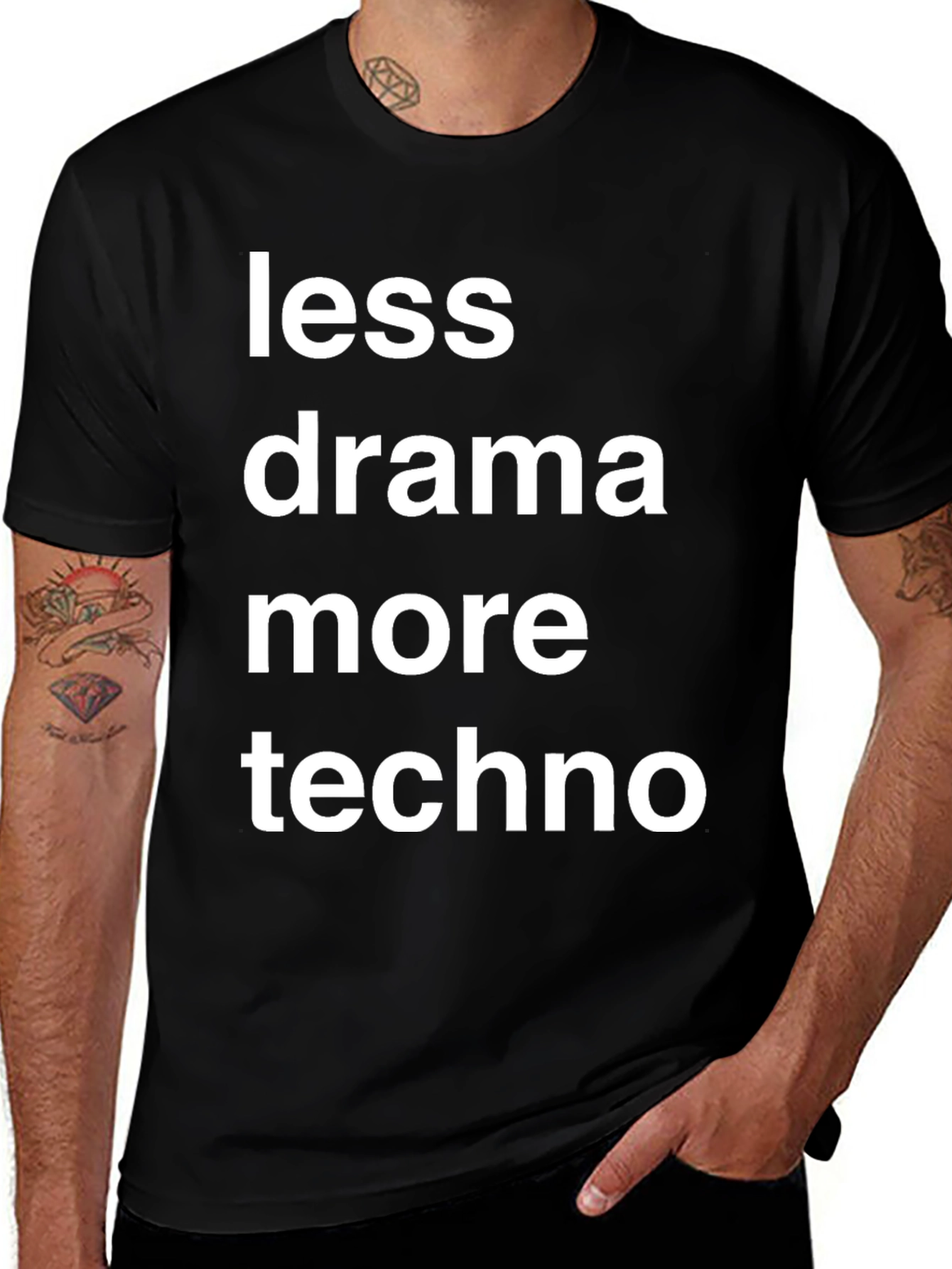 Less Drama More Techno Graphic T-Shirt