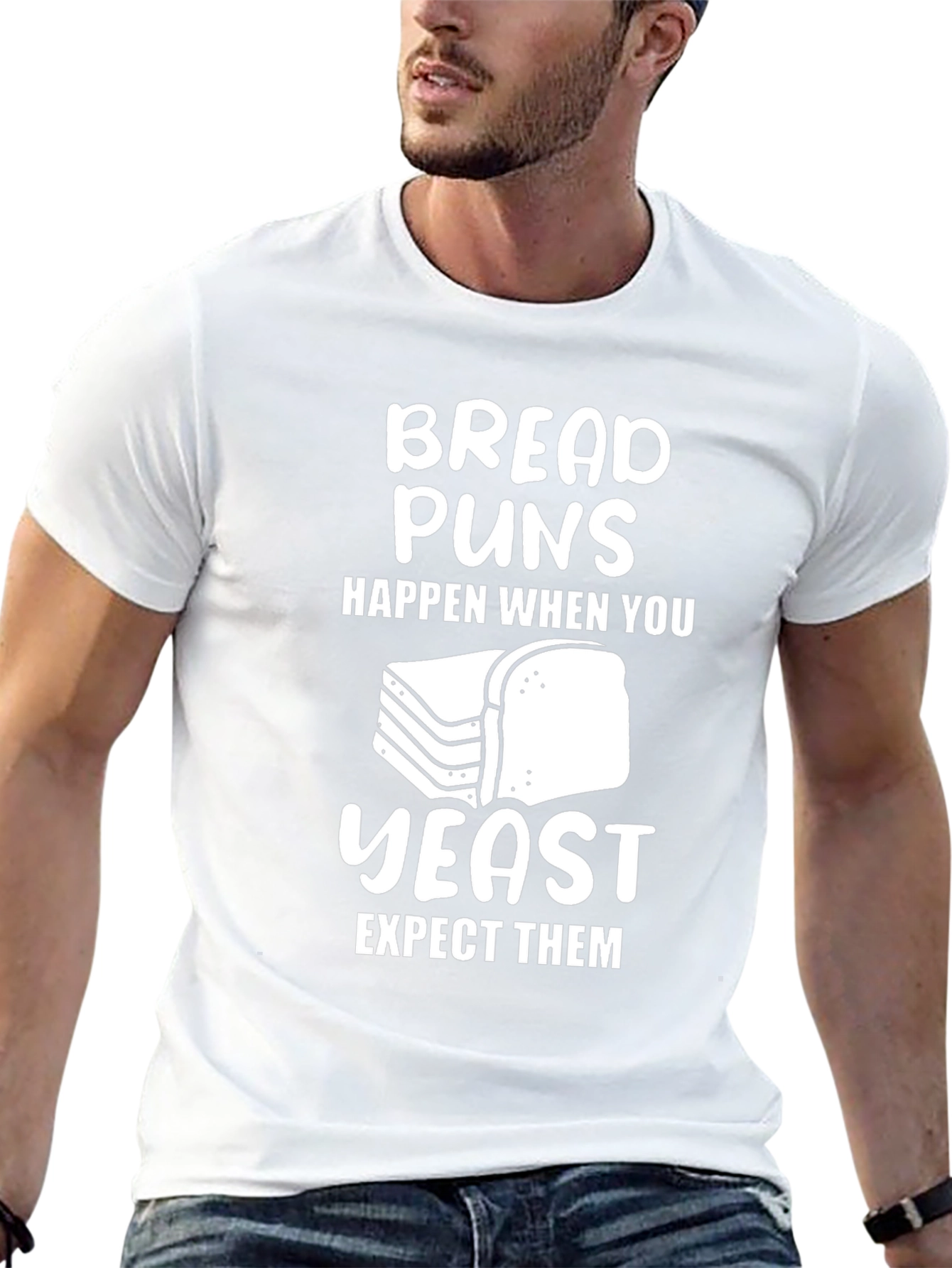 Funny Bread Puns T-Shirt - Black