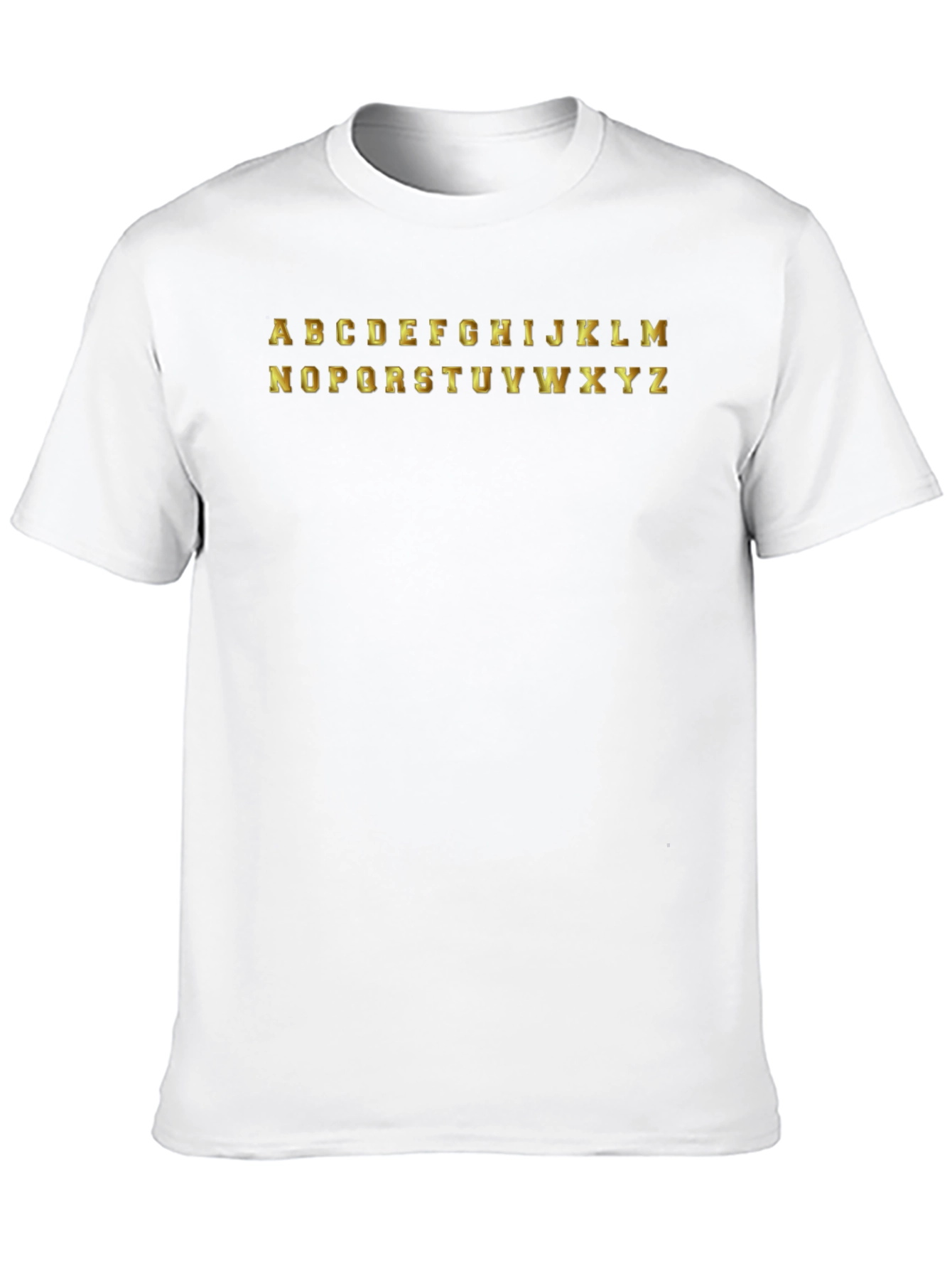 Alphabet Graphic Tee - Black Cotton T-Shirt