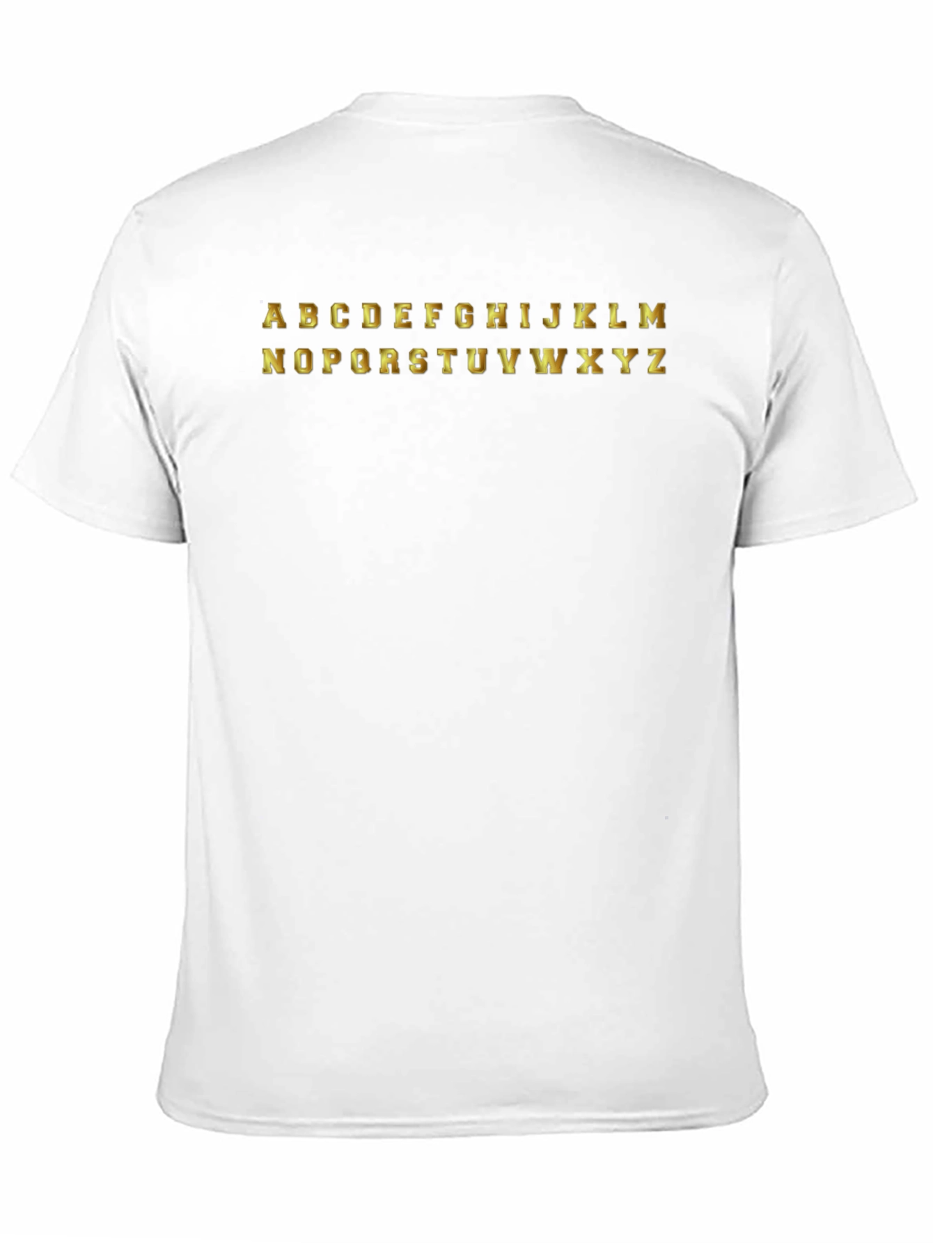 Alphabet Graphic Tee - Black Cotton T-Shirt