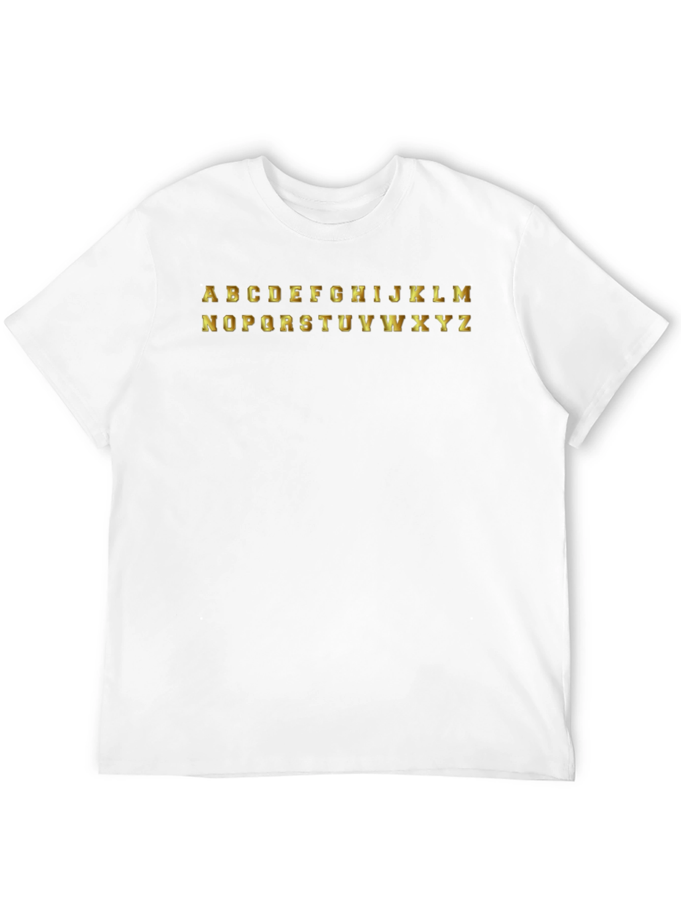 Alphabet Graphic Tee - Black Cotton T-Shirt