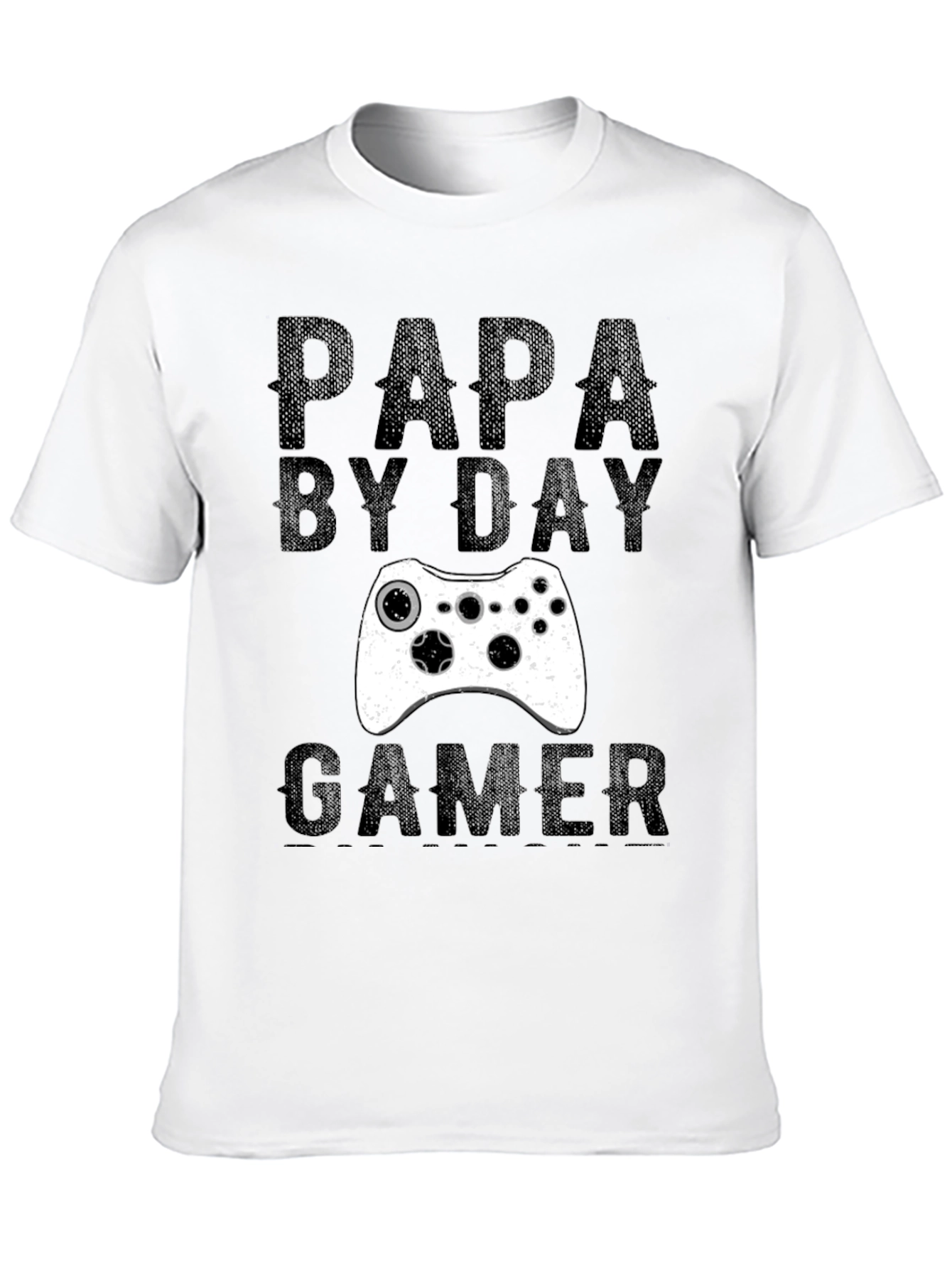 Papa By Day Gamer T-Shirt - Black Graphic Tee
