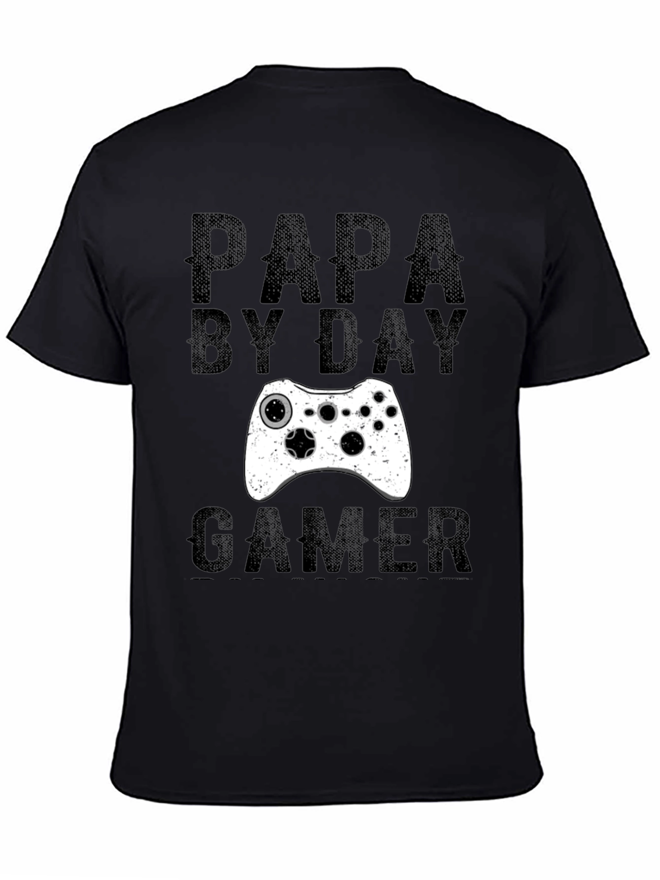 Papa By Day Gamer T-Shirt - Black Graphic Tee