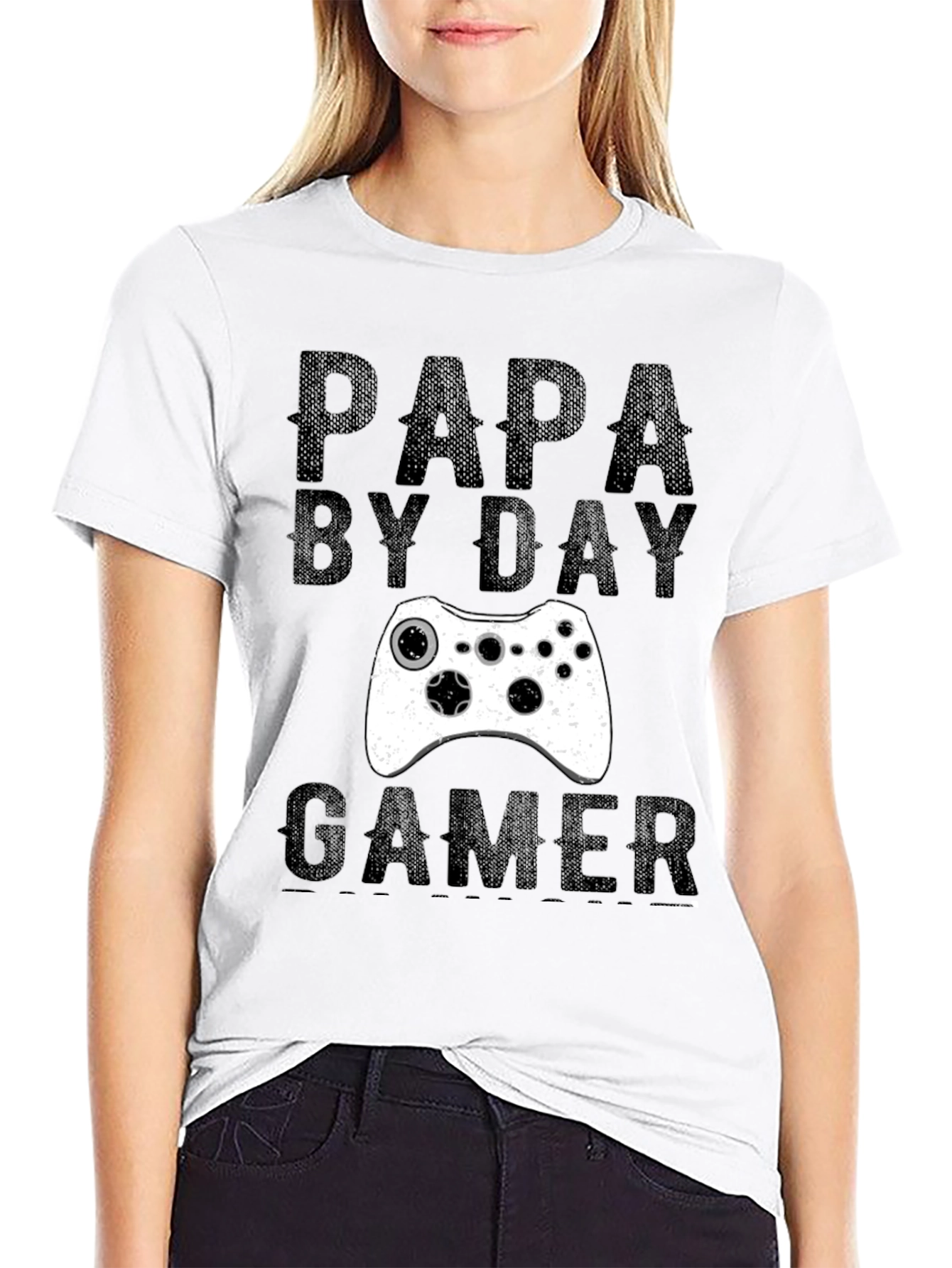Papa By Day Gamer T-Shirt - Black Graphic Tee