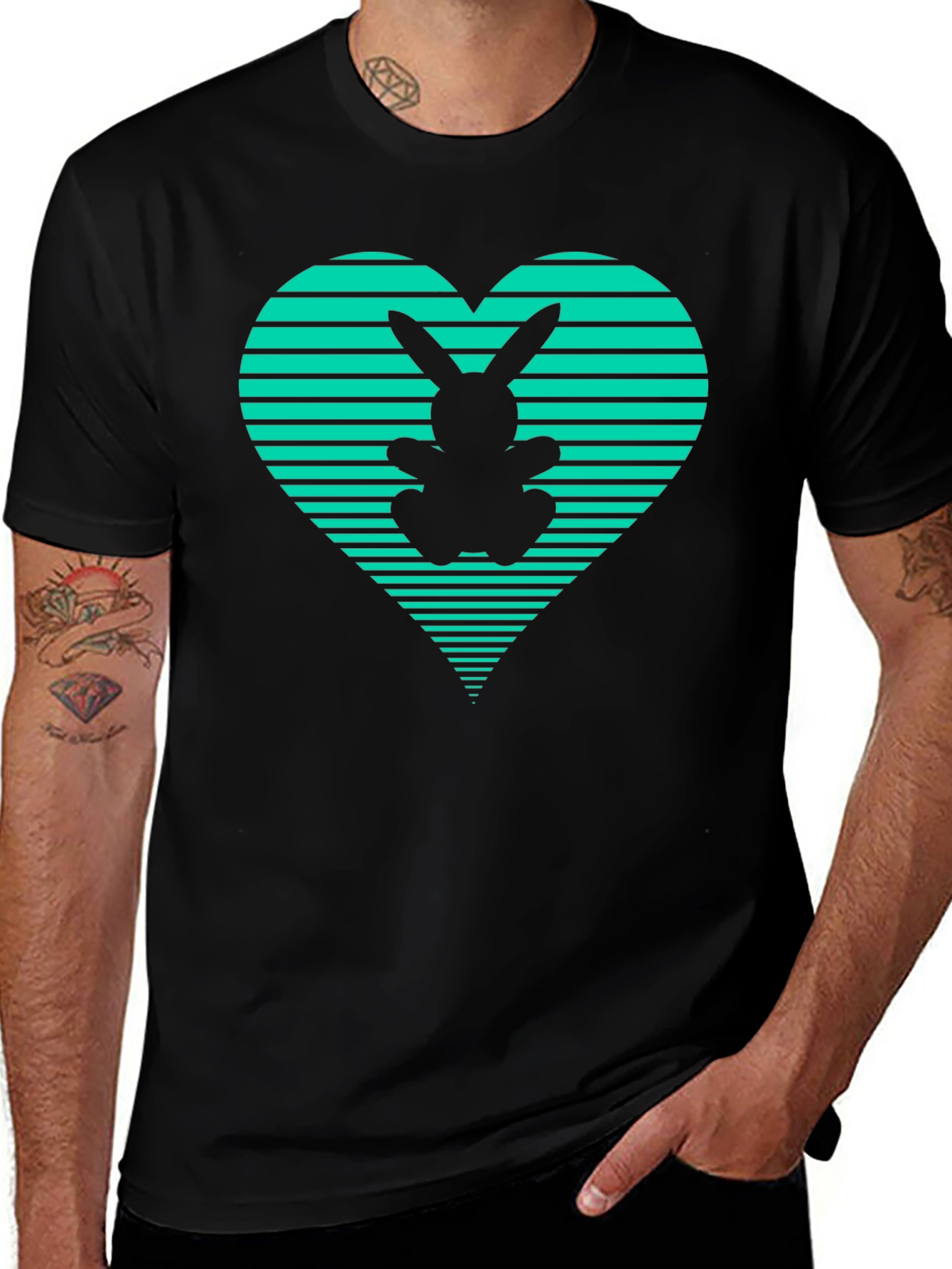 Heart Bunny Graphic Tee
