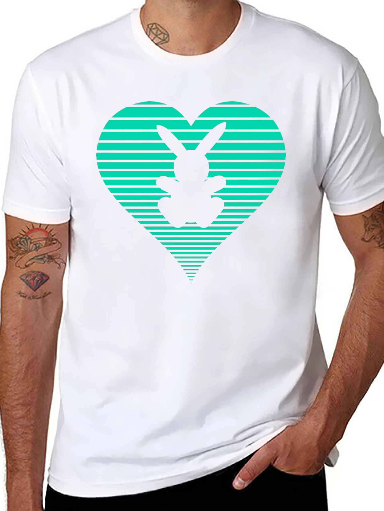Heart Bunny Graphic Tee