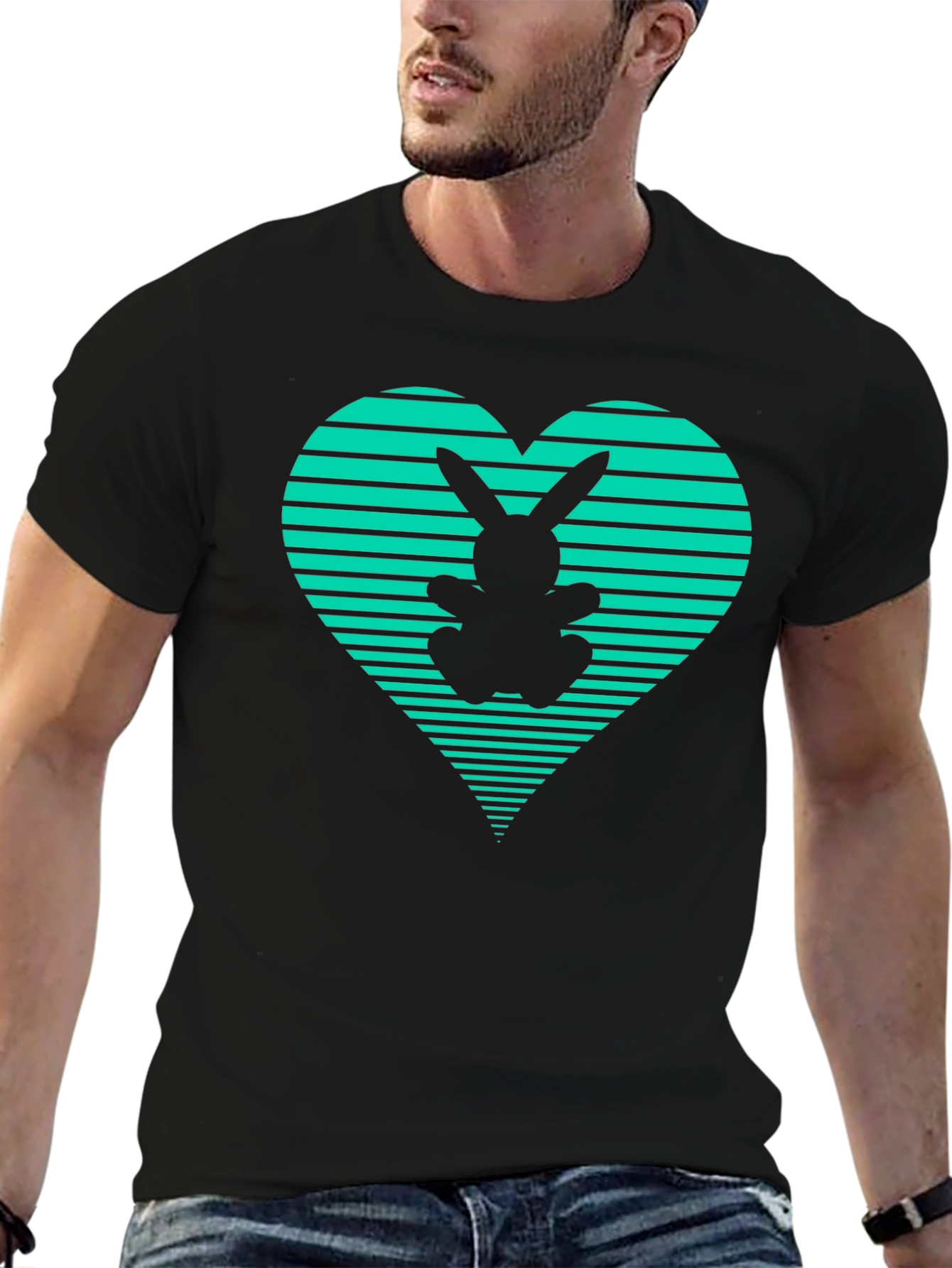 Heart Bunny Graphic Tee