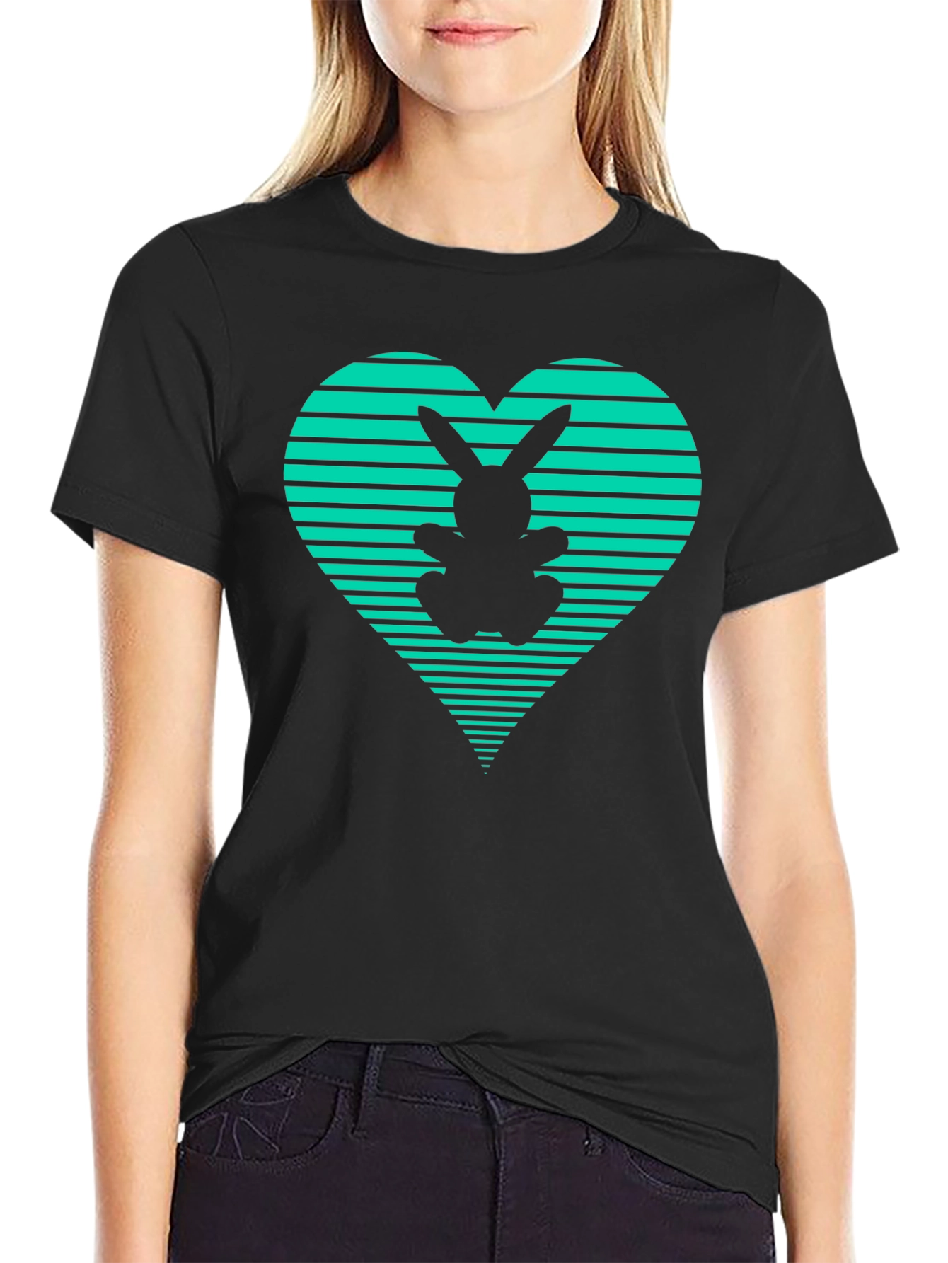 Heart Bunny Graphic Tee