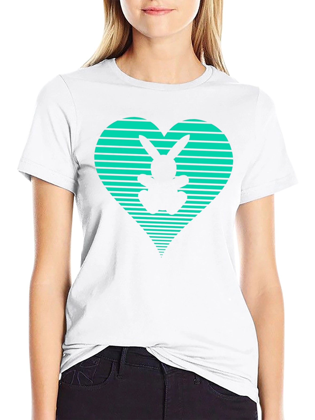 Heart Bunny Graphic Tee