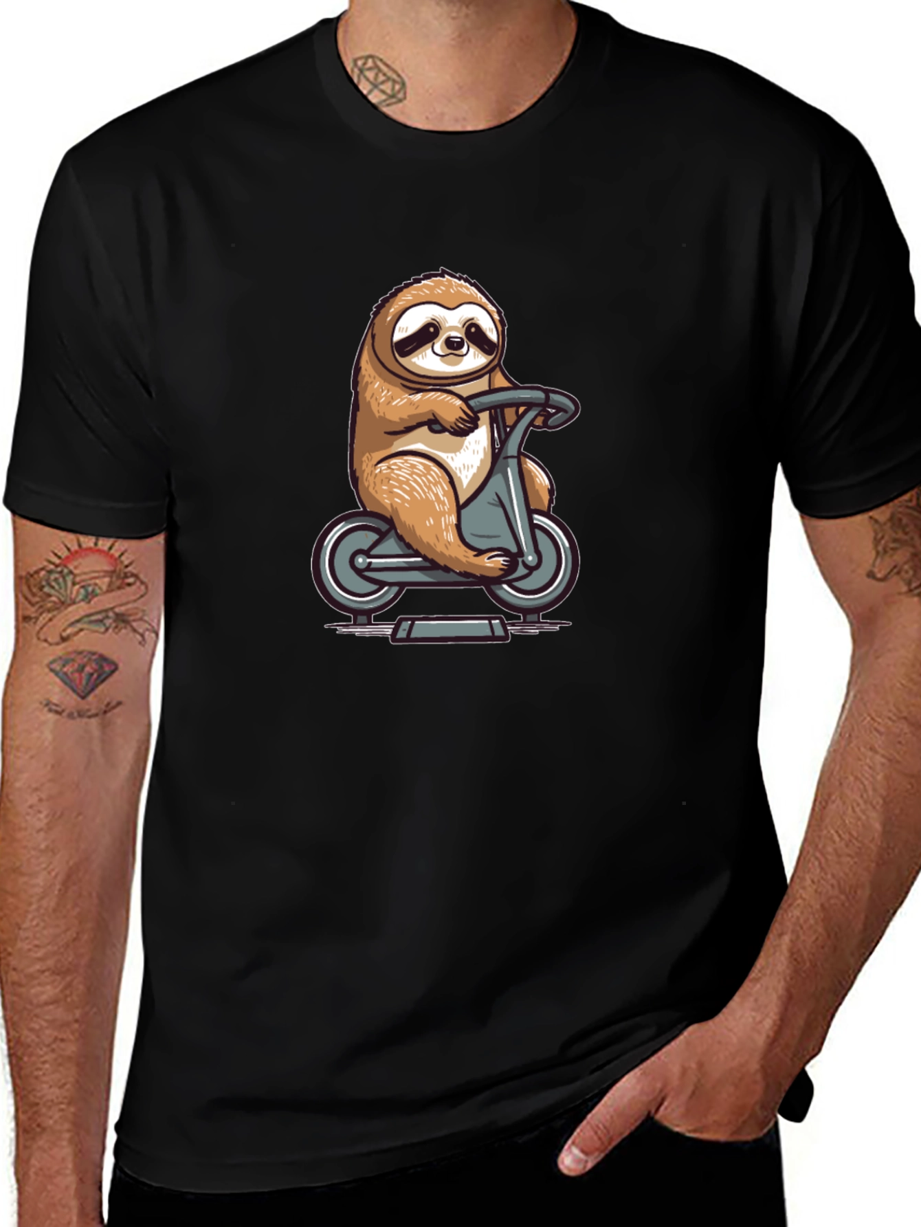 Sloth on Scooter Graphic Tee - Unisex Casual Shirt