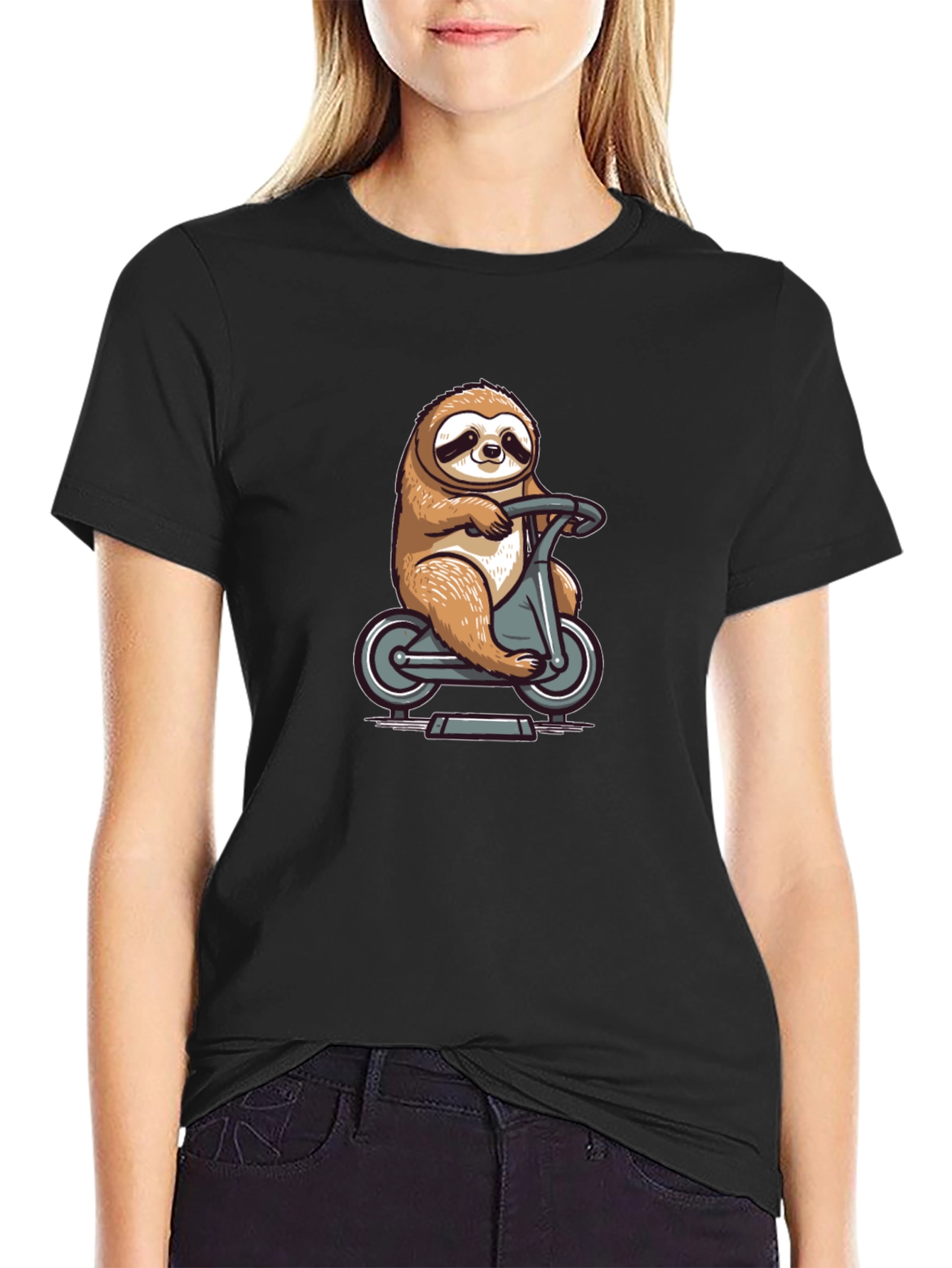 Sloth on Scooter Graphic Tee - Unisex Casual Shirt