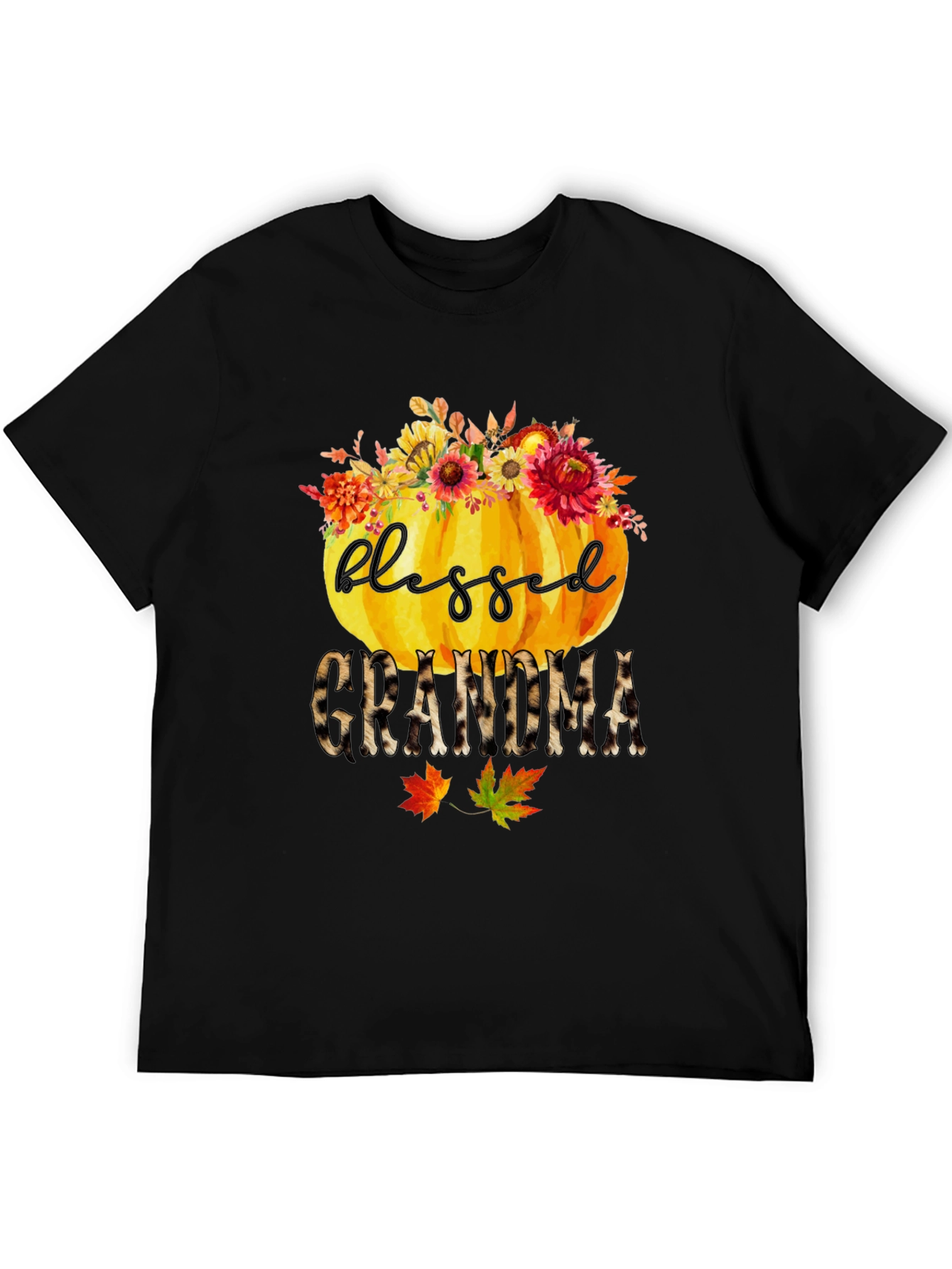 Blessed Grandma Pumpkin T-Shirt - Fall Apparel