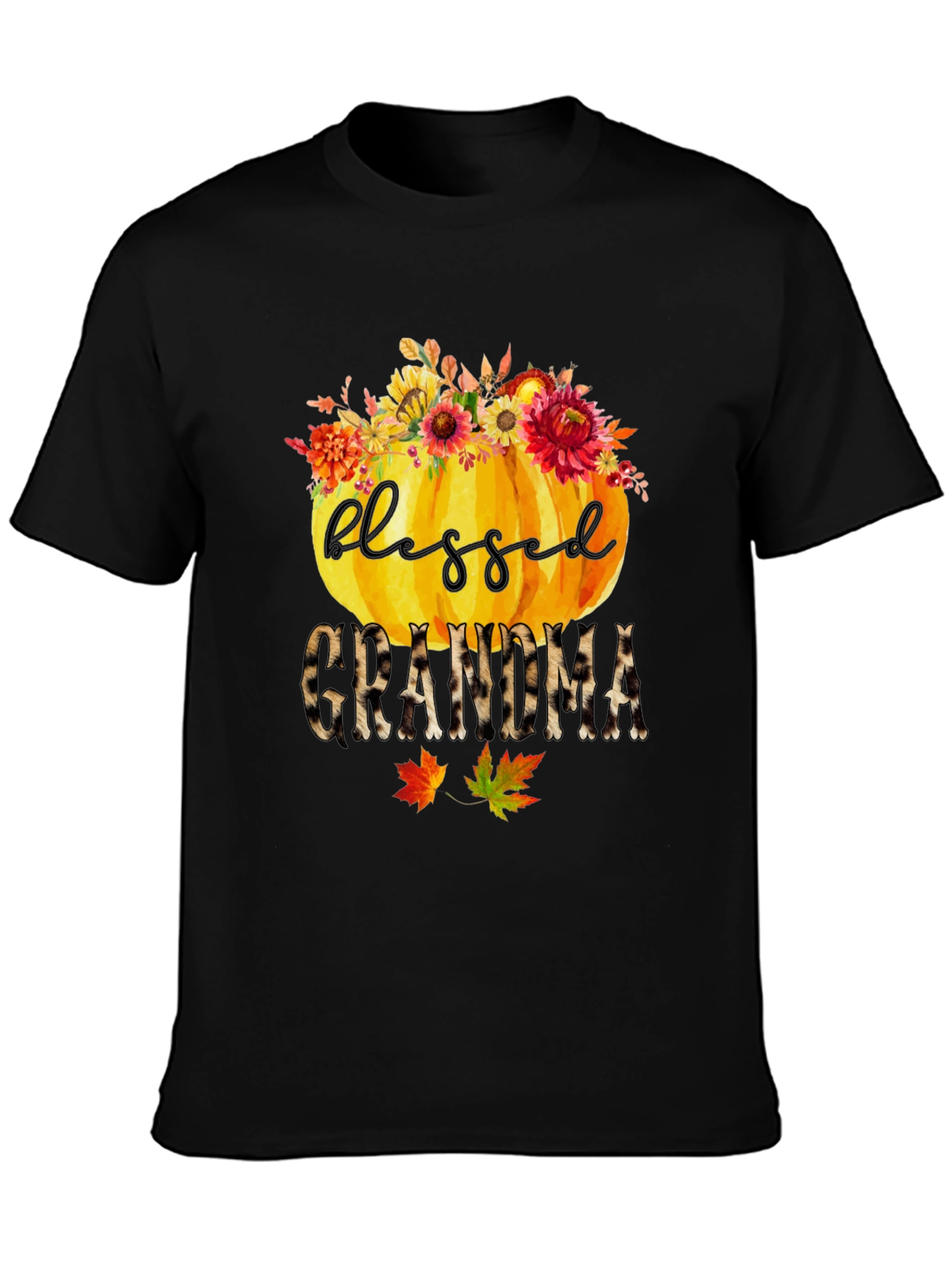 Blessed Grandma Pumpkin T-Shirt - Fall Apparel