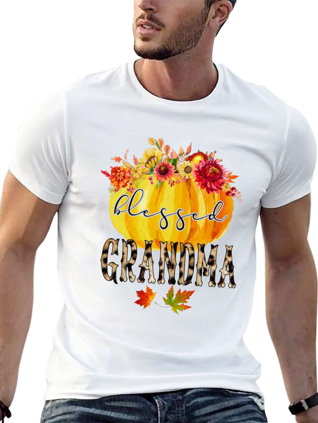 Blessed Grandma Pumpkin T-Shirt - Fall Apparel