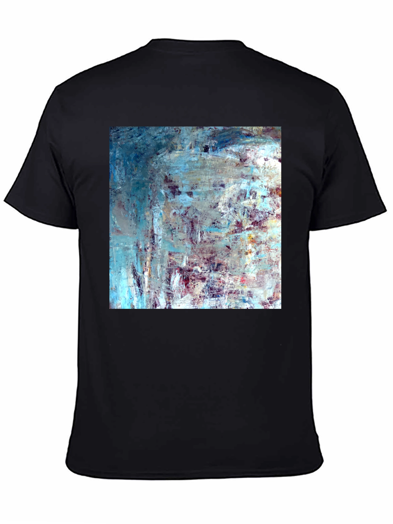 Abstract Art Print Black T-Shirt