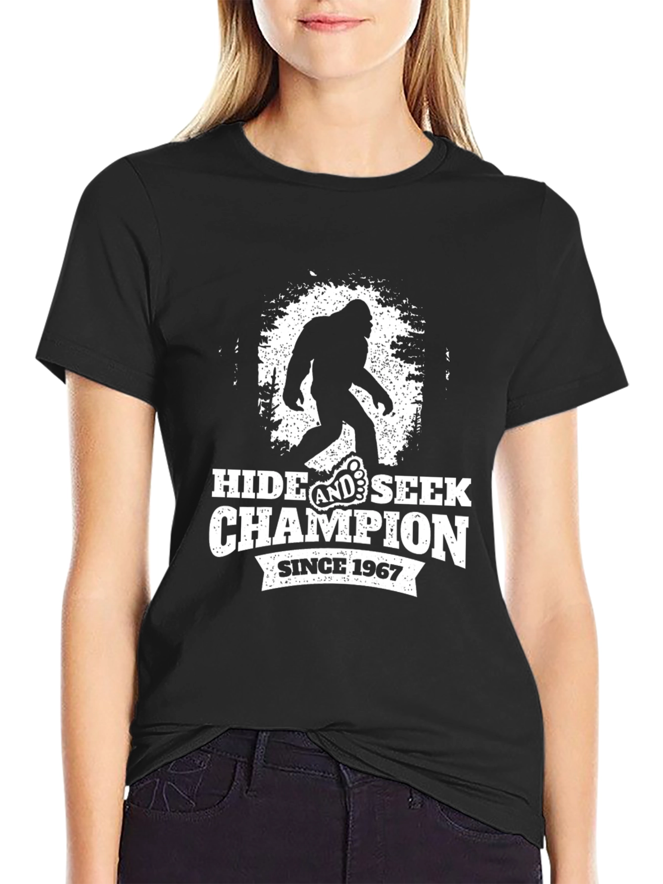 Hide and Seek Champion T-Shirt - Bigfoot Design