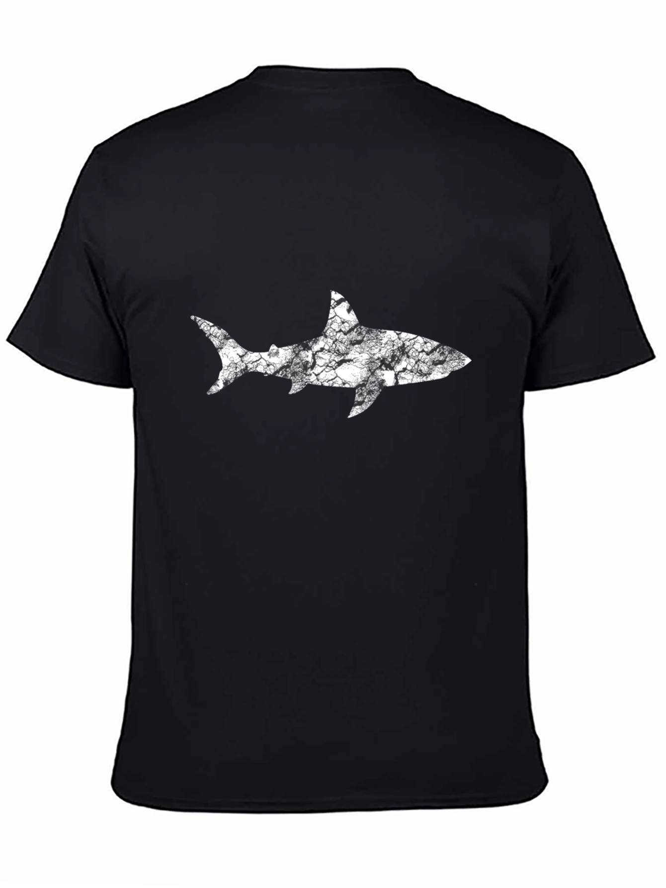 Mens Shark Graphic T-Shirt - Distressed Style