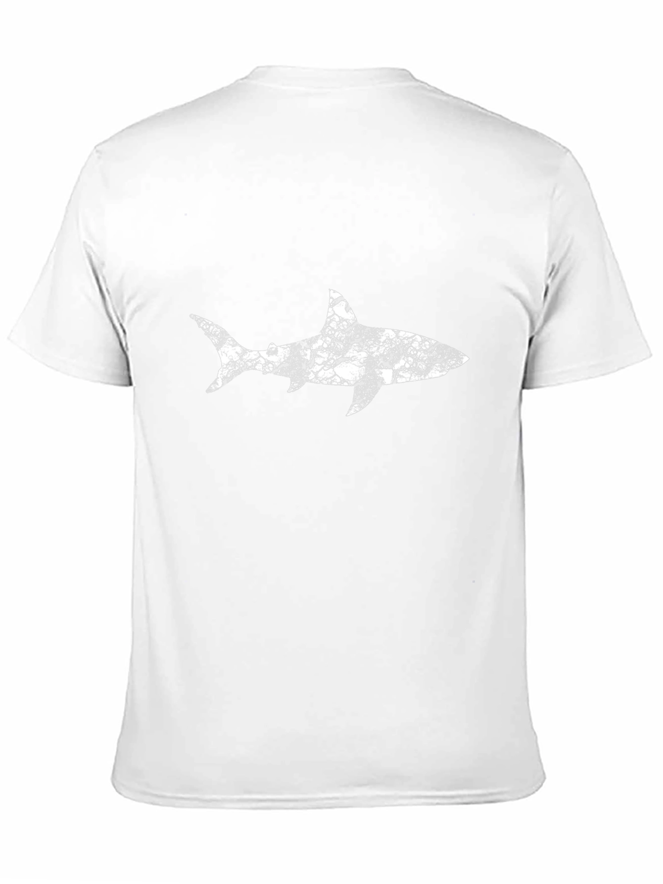 Mens Shark Graphic T-Shirt - Distressed Style