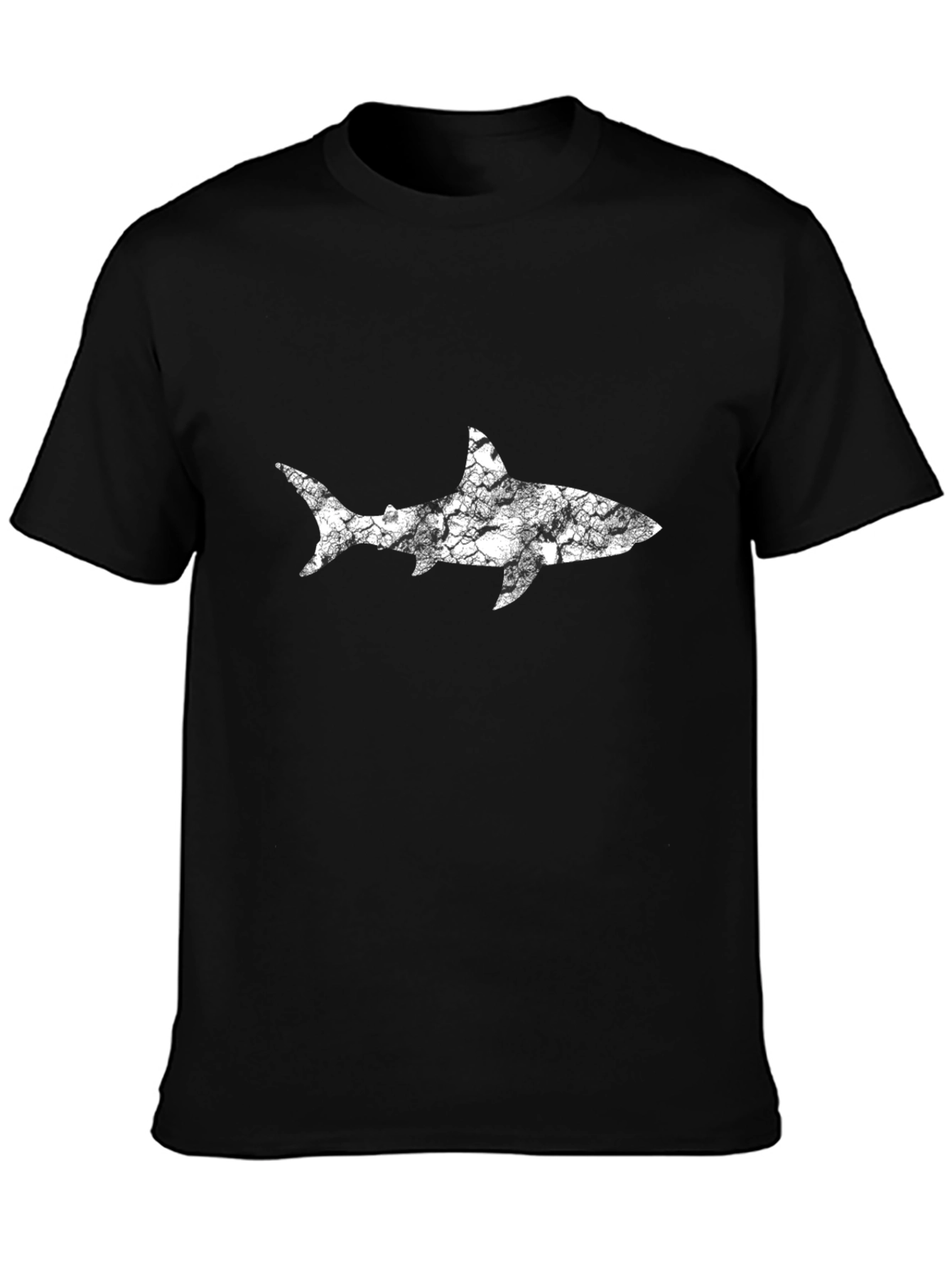 Mens Shark Graphic T-Shirt - Distressed Style