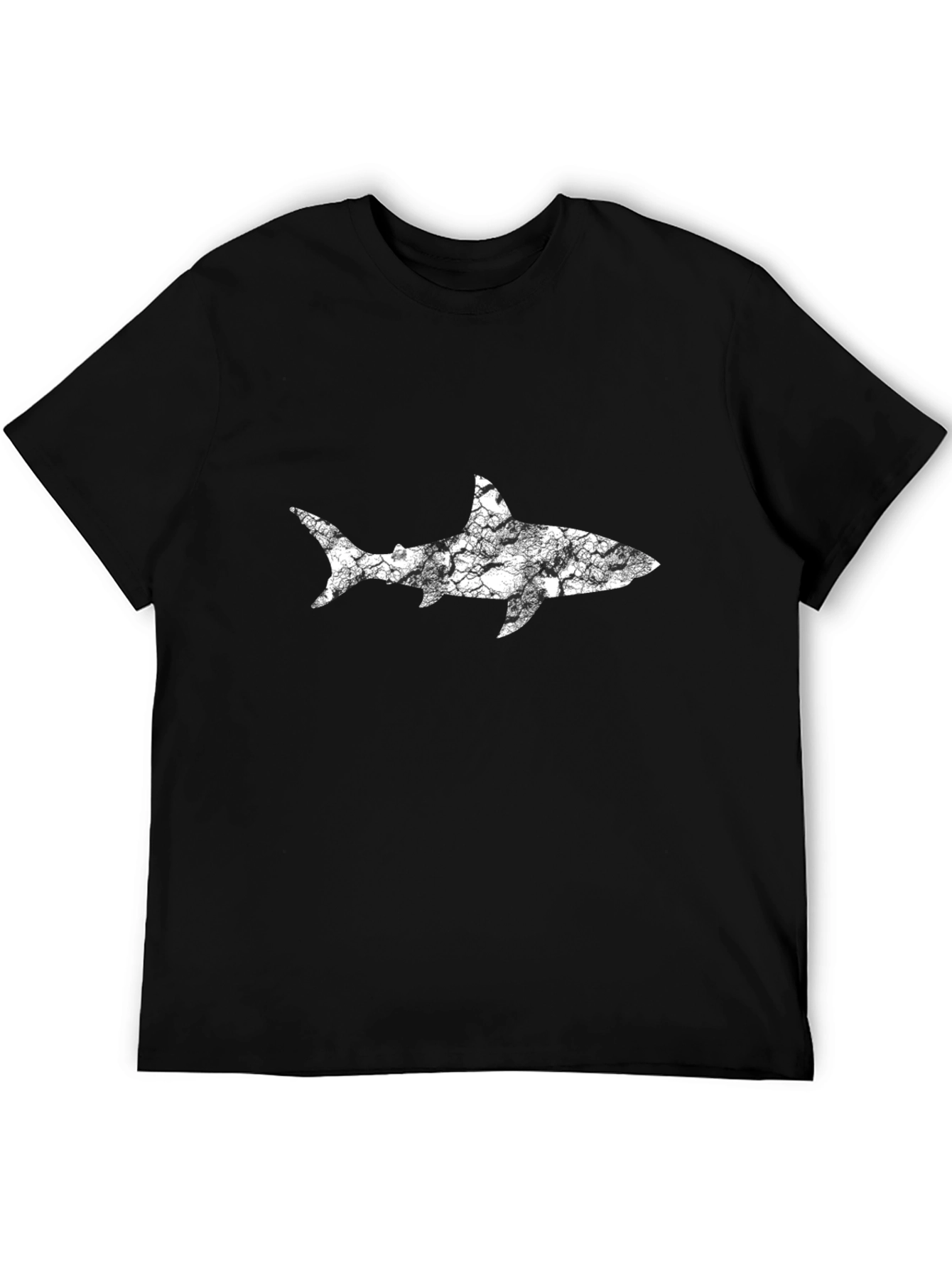 Mens Shark Graphic T-Shirt - Distressed Style