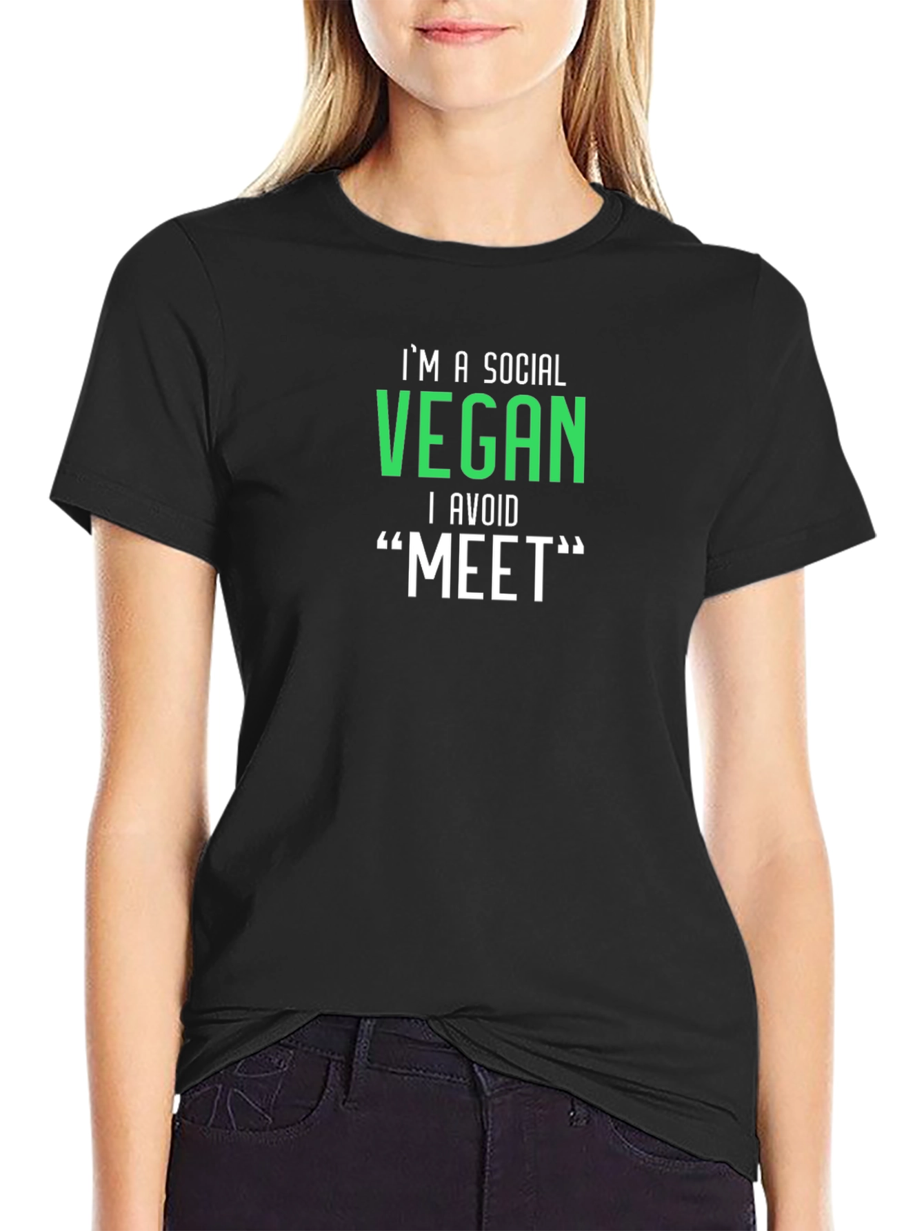 Social Vegan Graphic Tee - Avoid Meat