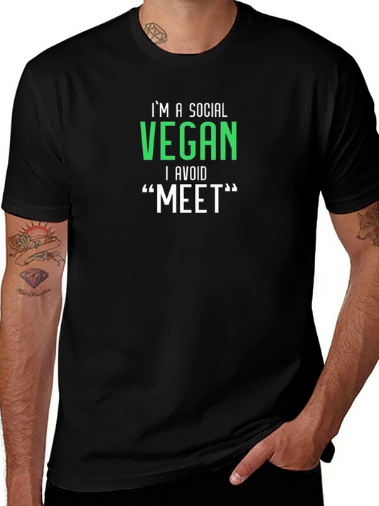 Social Vegan Graphic Tee - Avoid Meat