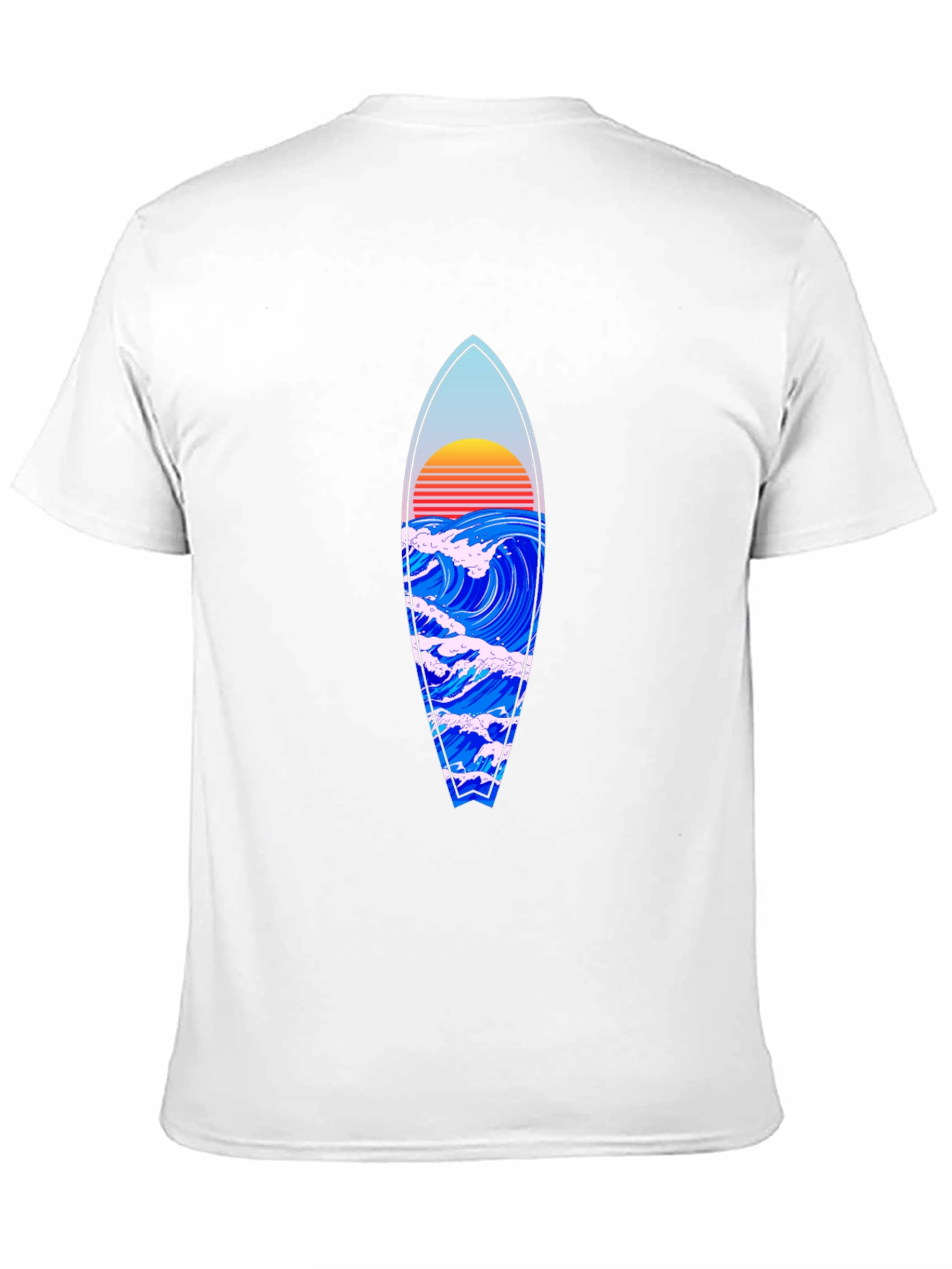 Surfboard Wave Graphic Tee - Black