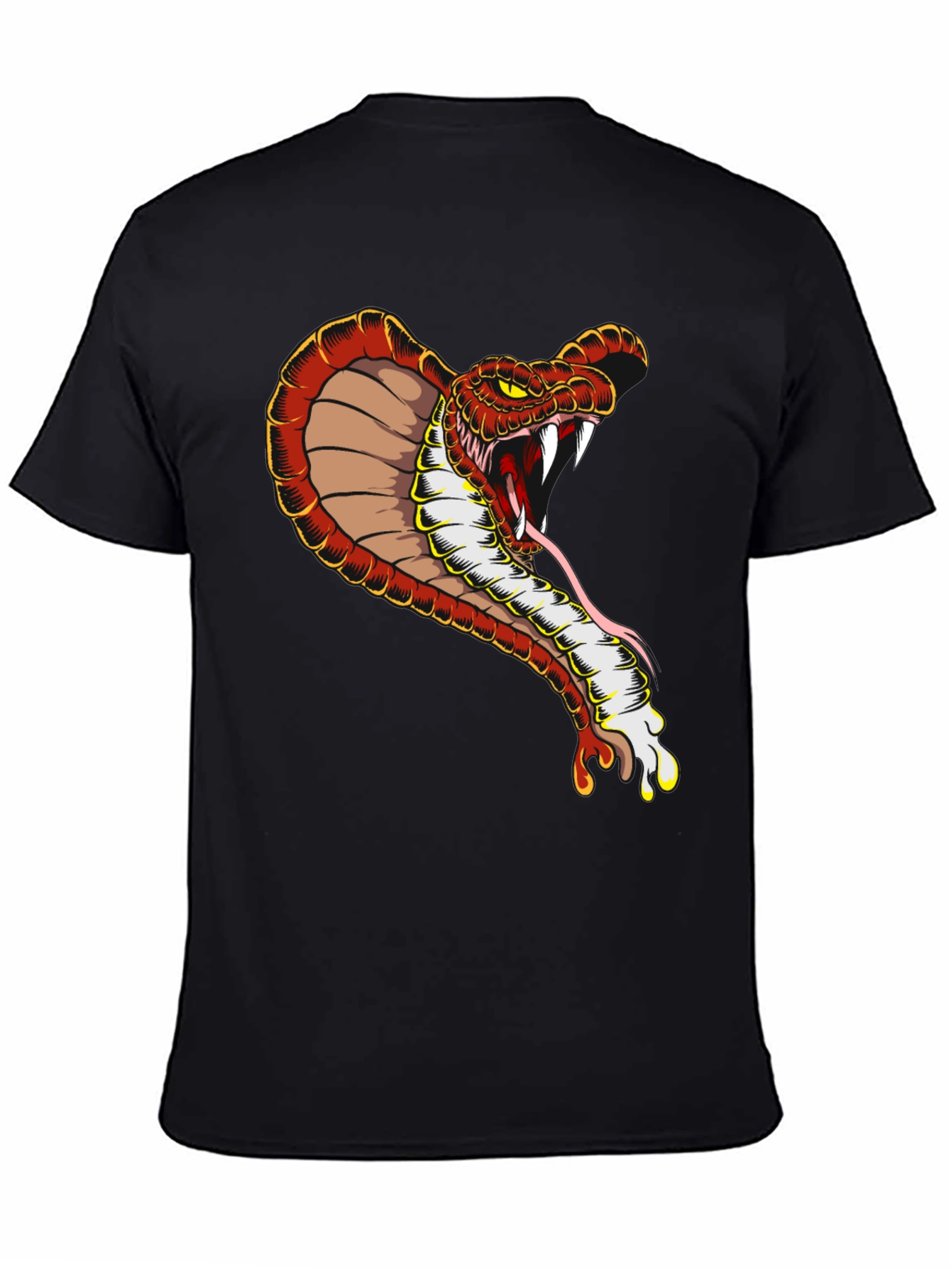 Cobra Graphic Tee - Mens Black Cotton T-Shirt