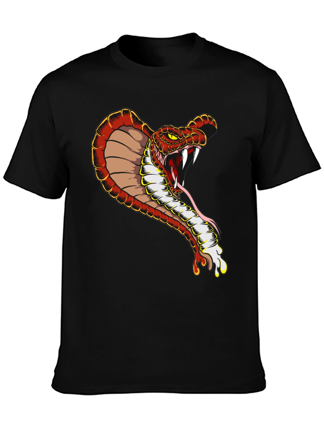 Cobra Graphic Tee - Mens Black Cotton T-Shirt