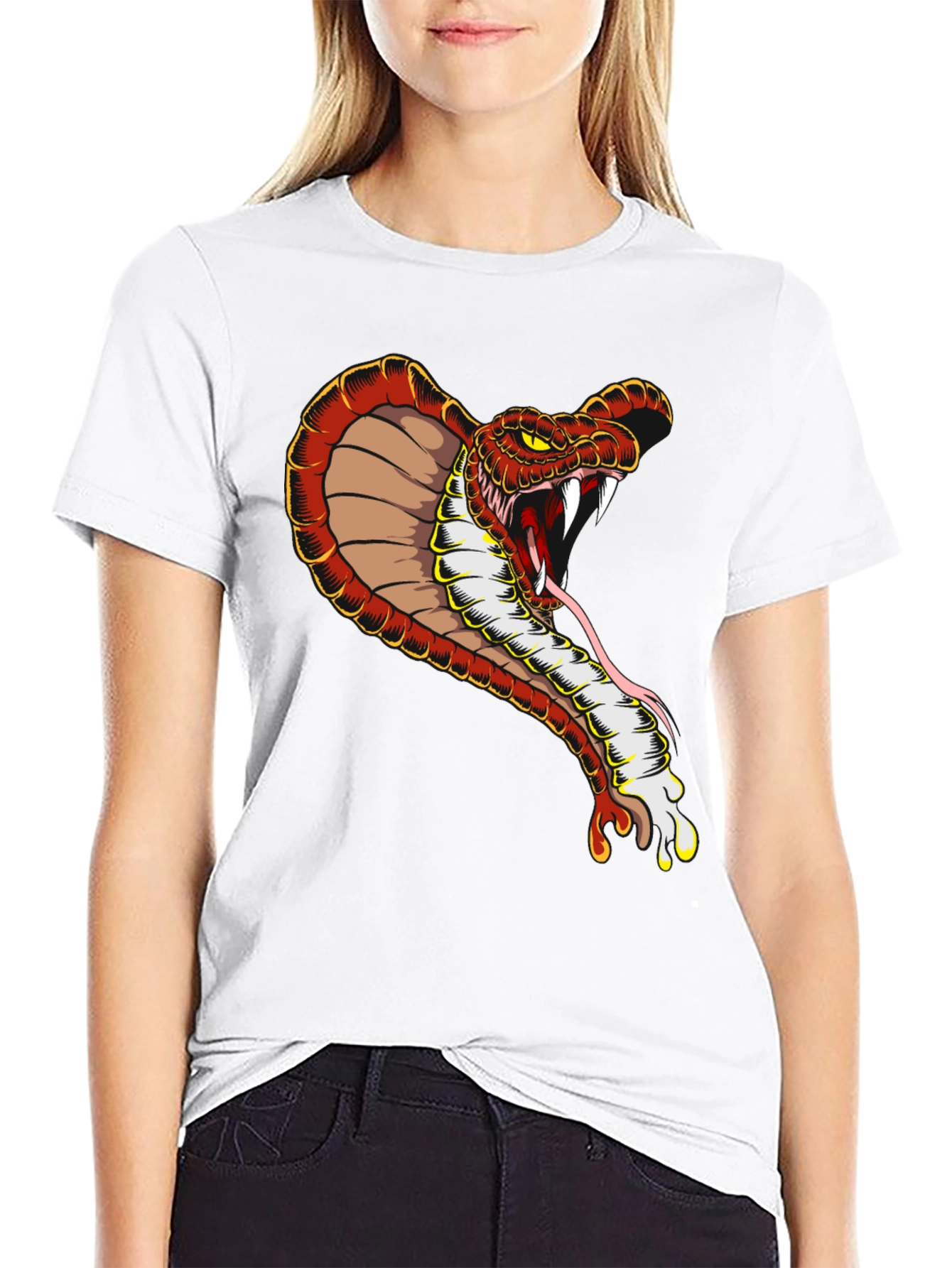 Cobra Graphic Tee - Mens Black Cotton T-Shirt