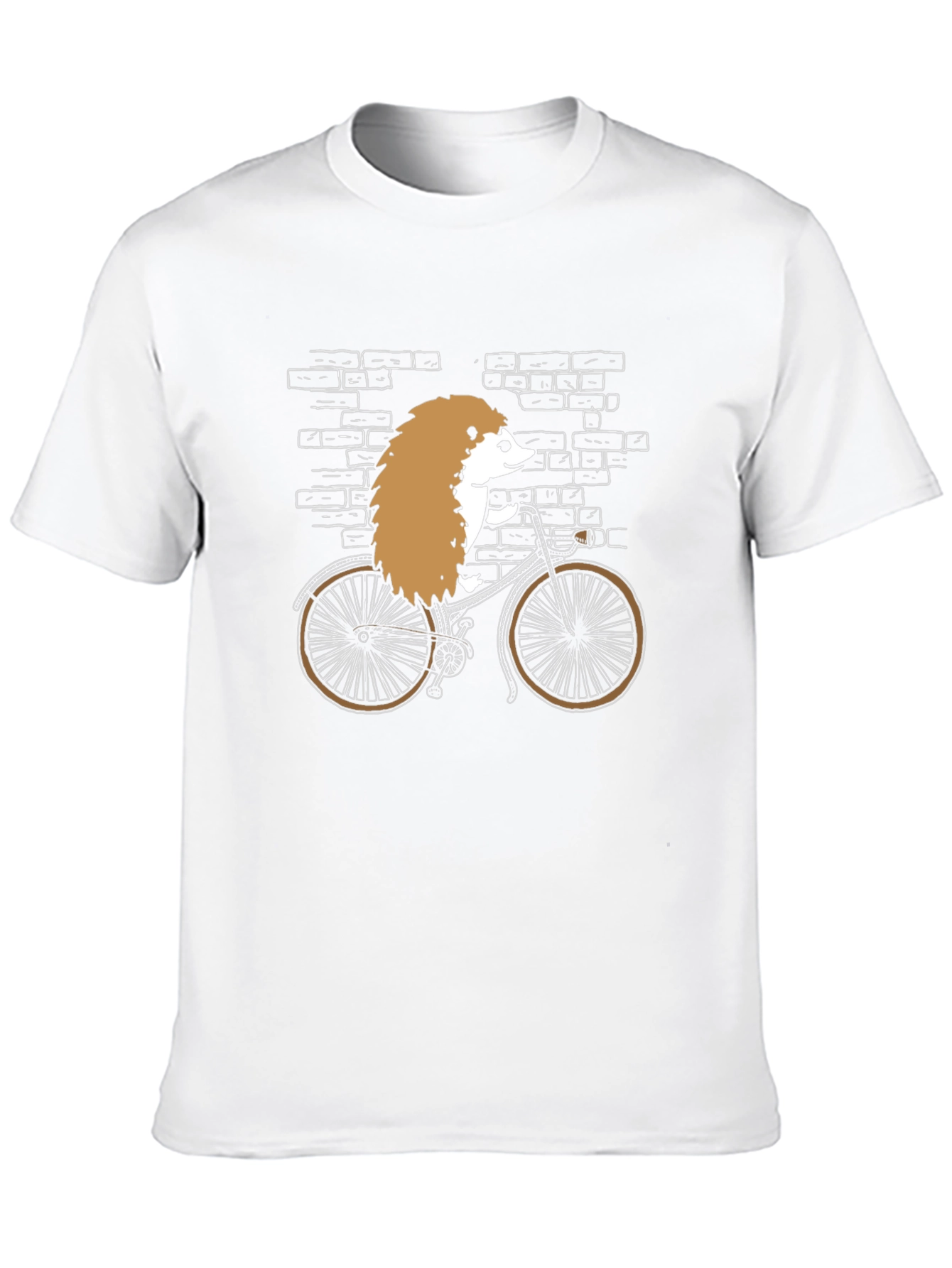 Hedgehog Riding Bicycle Graphic T-Shirt
