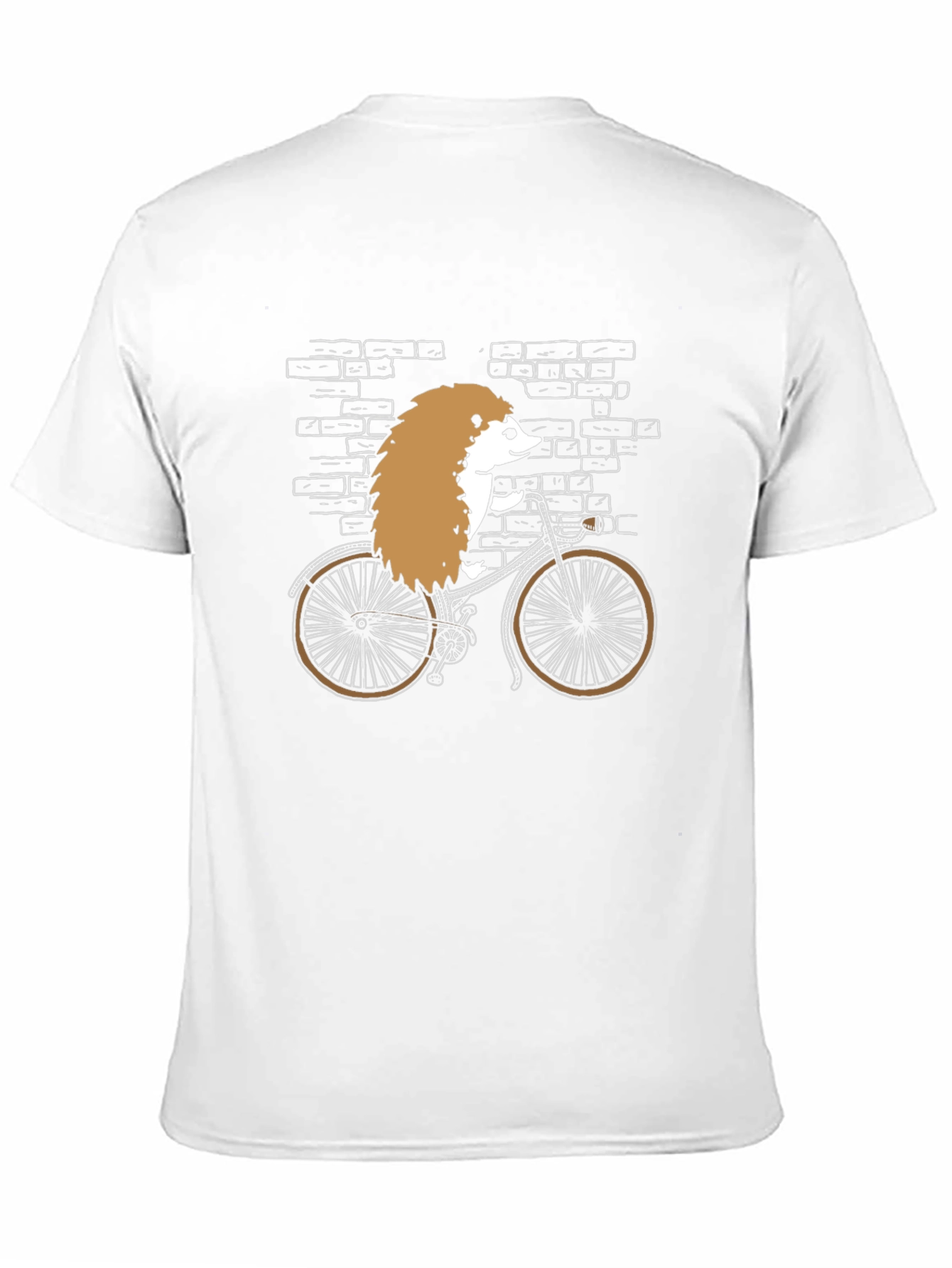 Hedgehog Riding Bicycle Graphic T-Shirt